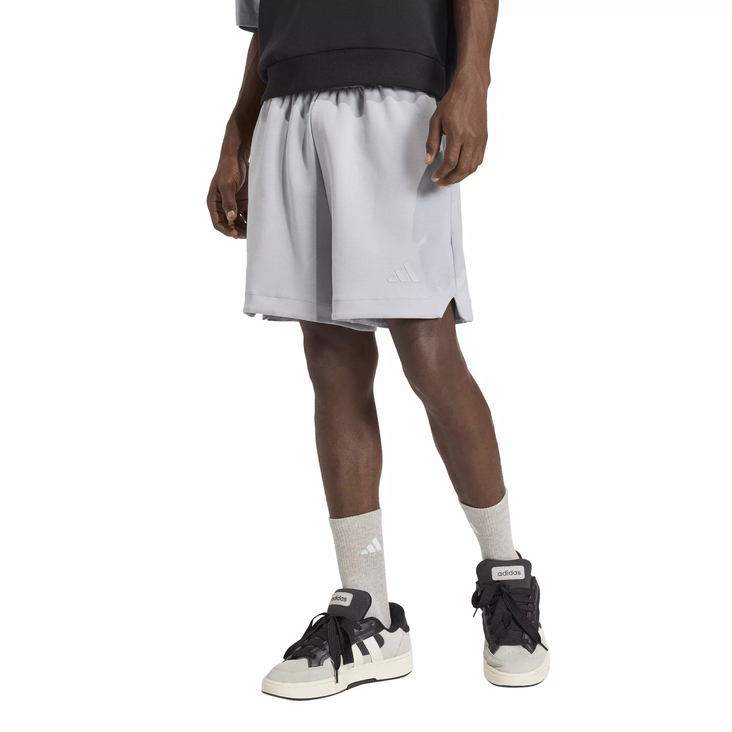 adidas Men's Soft Lux Shorts - Silver - SILVER