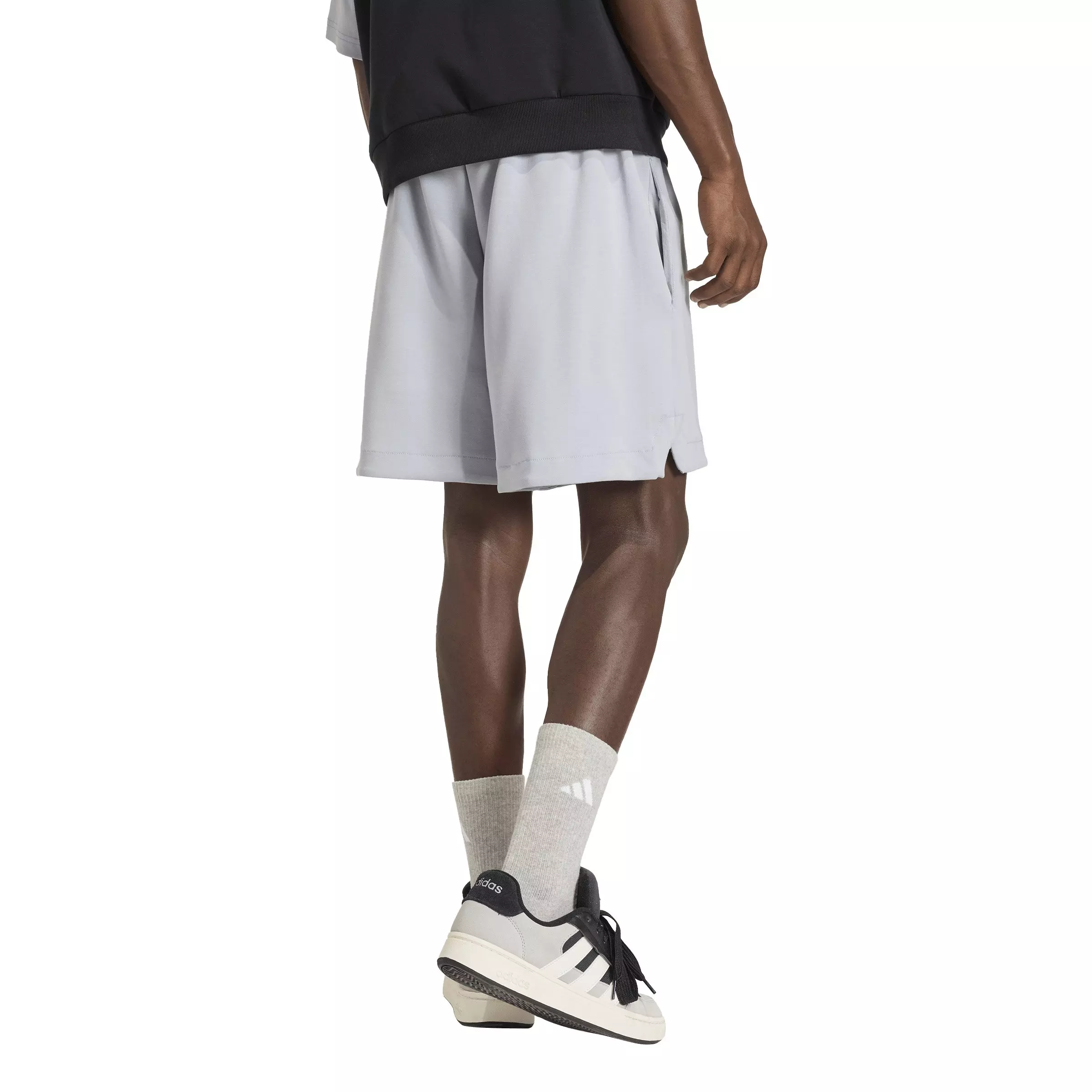 adidas Men's Soft Lux Shorts - Silver - SILVER