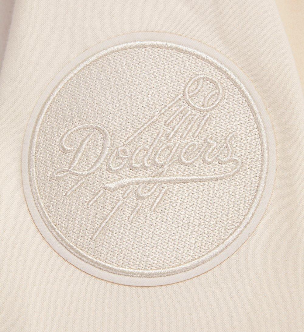 Pro Standard Men's MLB LA Dodgers Neutral Drop Shoulder Fleece Crewneck Sweatshirt - Eggshell - EGGSHELL