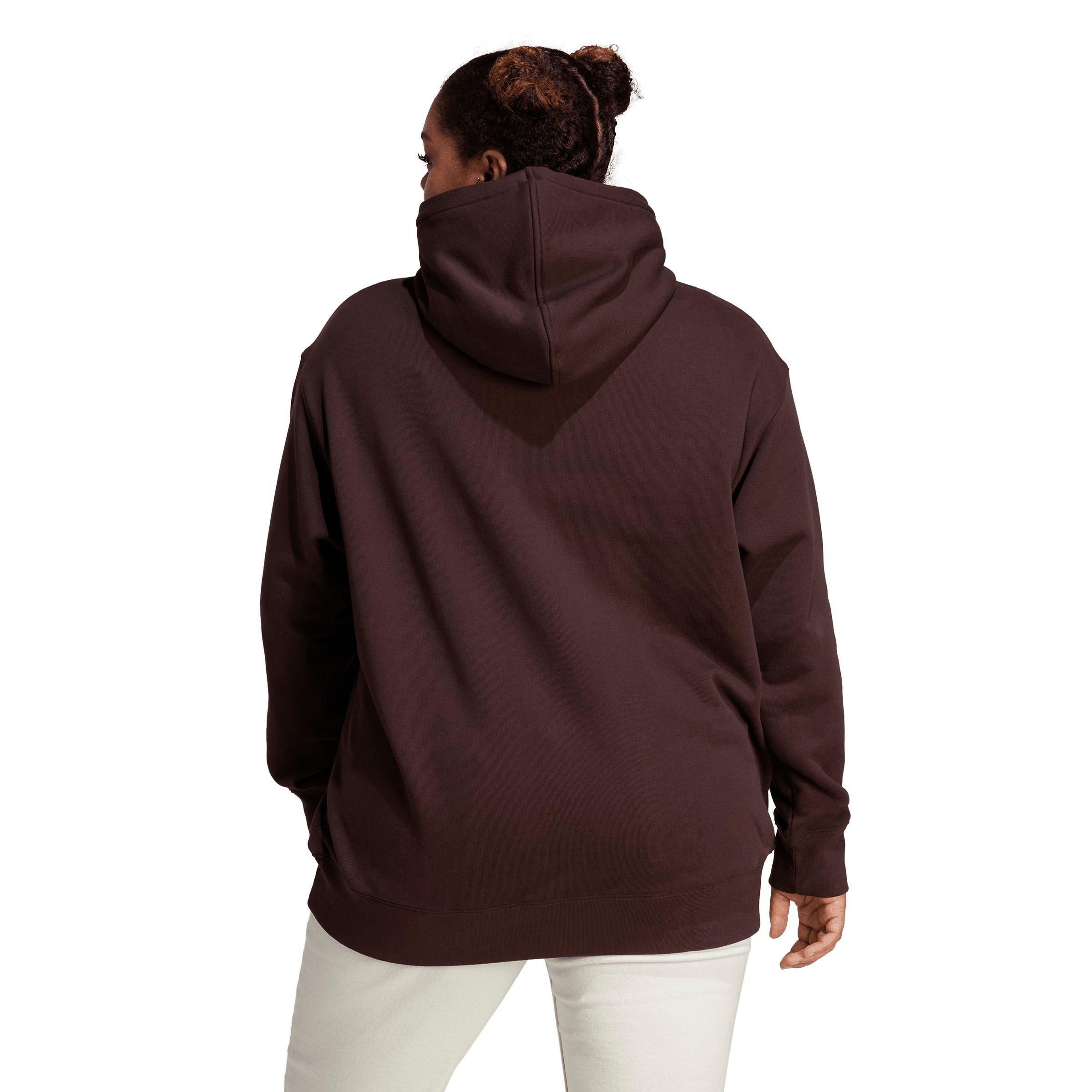 adidas trefoil hoodie brown