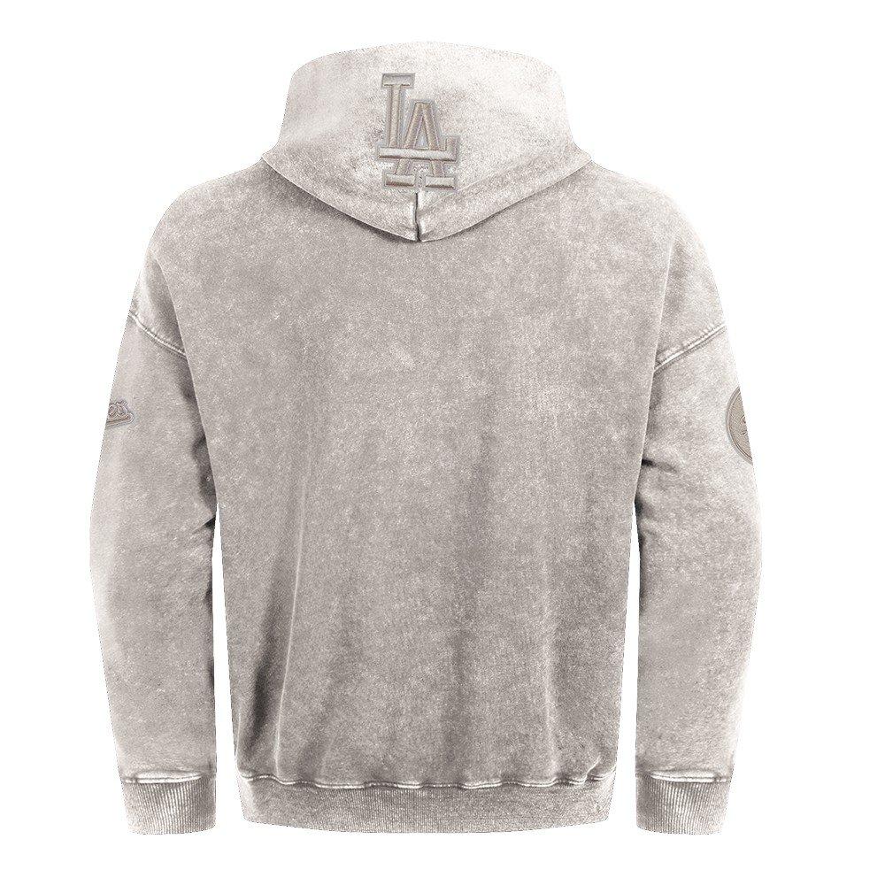 Pro Standard Men's MLB LA Dodgers Classic Enzyme Washed Drop Shoulder FT PO Hoodie - Slate Grey - SLATE GREY
