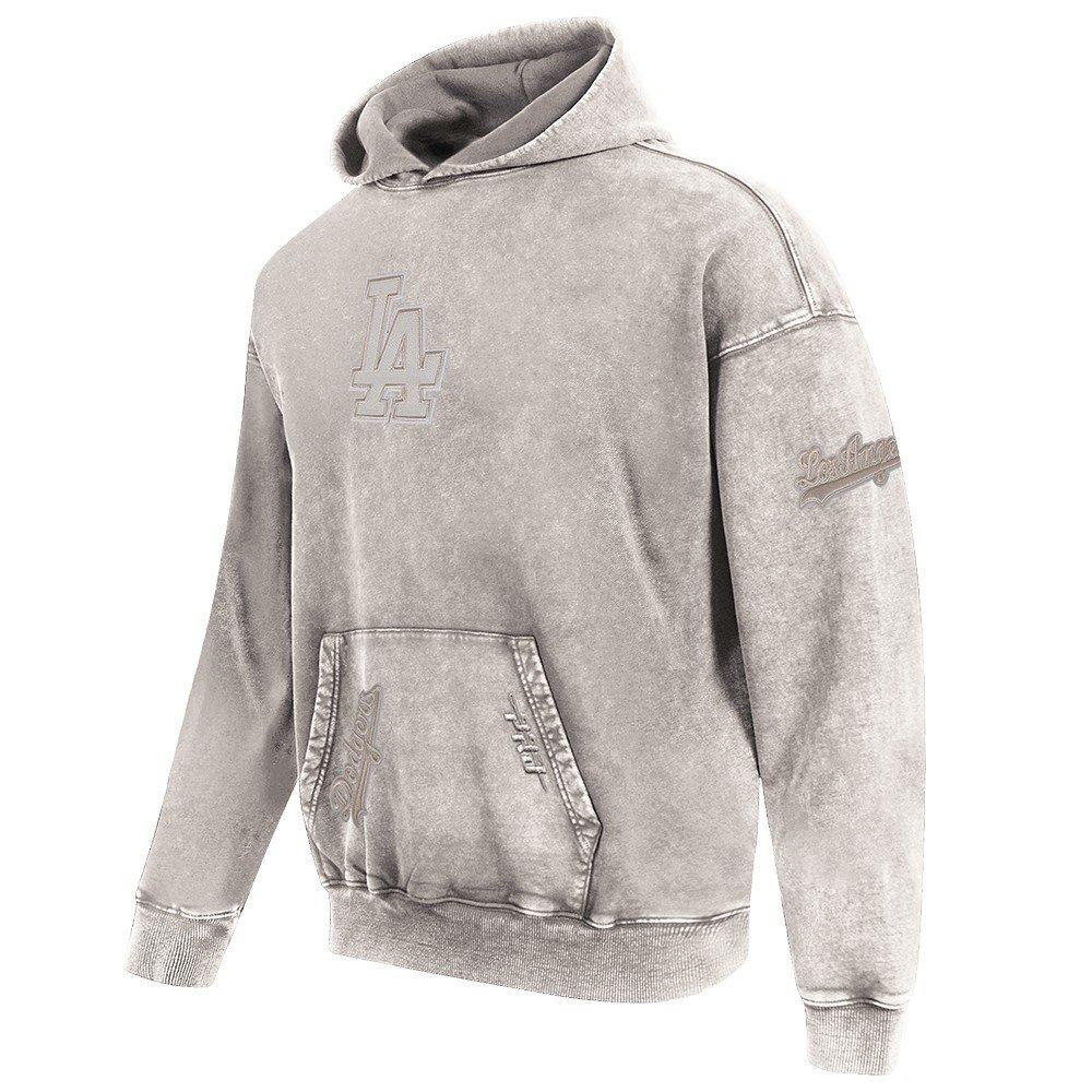 Pro Standard Men's MLB LA Dodgers Classic Enzyme Washed Drop Shoulder FT PO Hoodie - Slate Grey - SLATE GREY