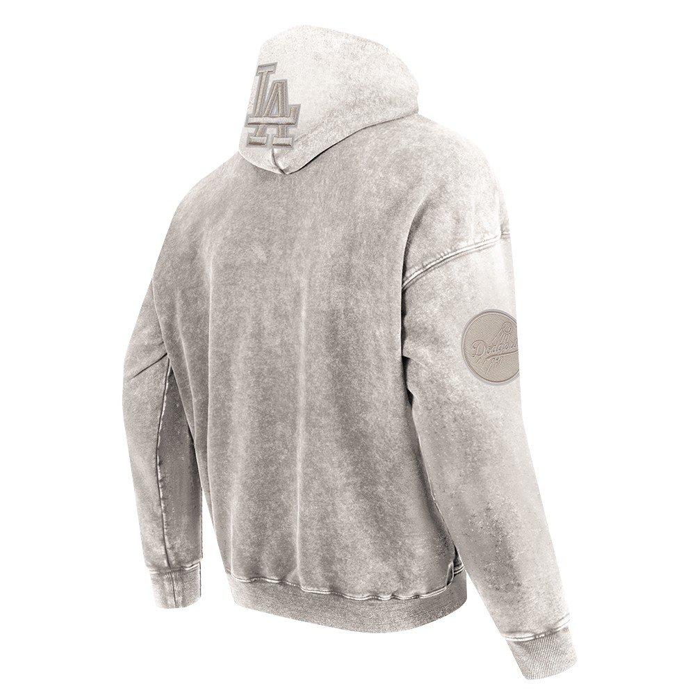 Pro Standard Men's MLB LA Dodgers Classic Enzyme Washed Drop Shoulder FT PO Hoodie - Slate Grey - SLATE GREY