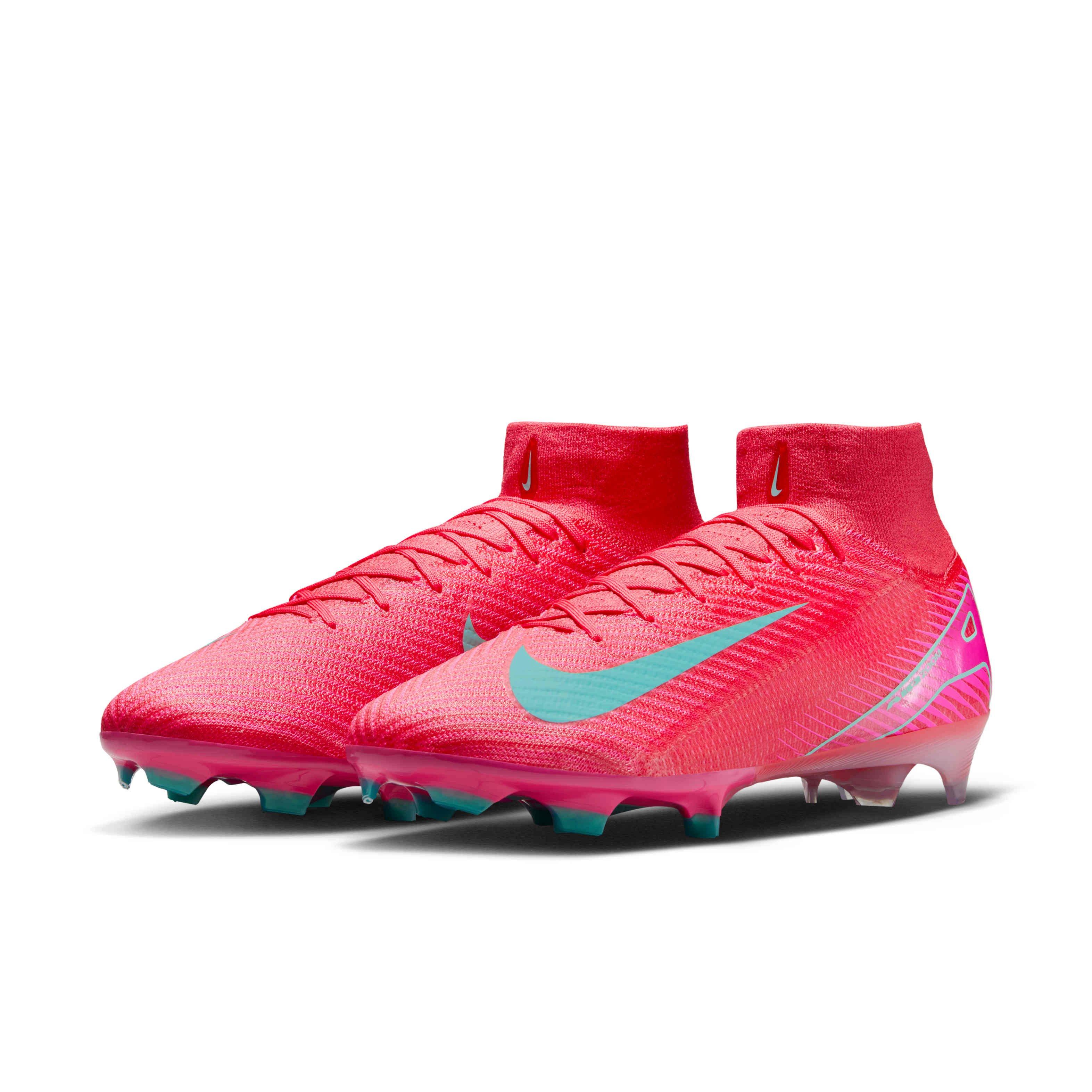 Nike Mercurial Superfly 10 Elite FG "Ember Glow/Aurora Green" Men's Soccer Cleat - EMBER/GREEN Thumbnail View 3