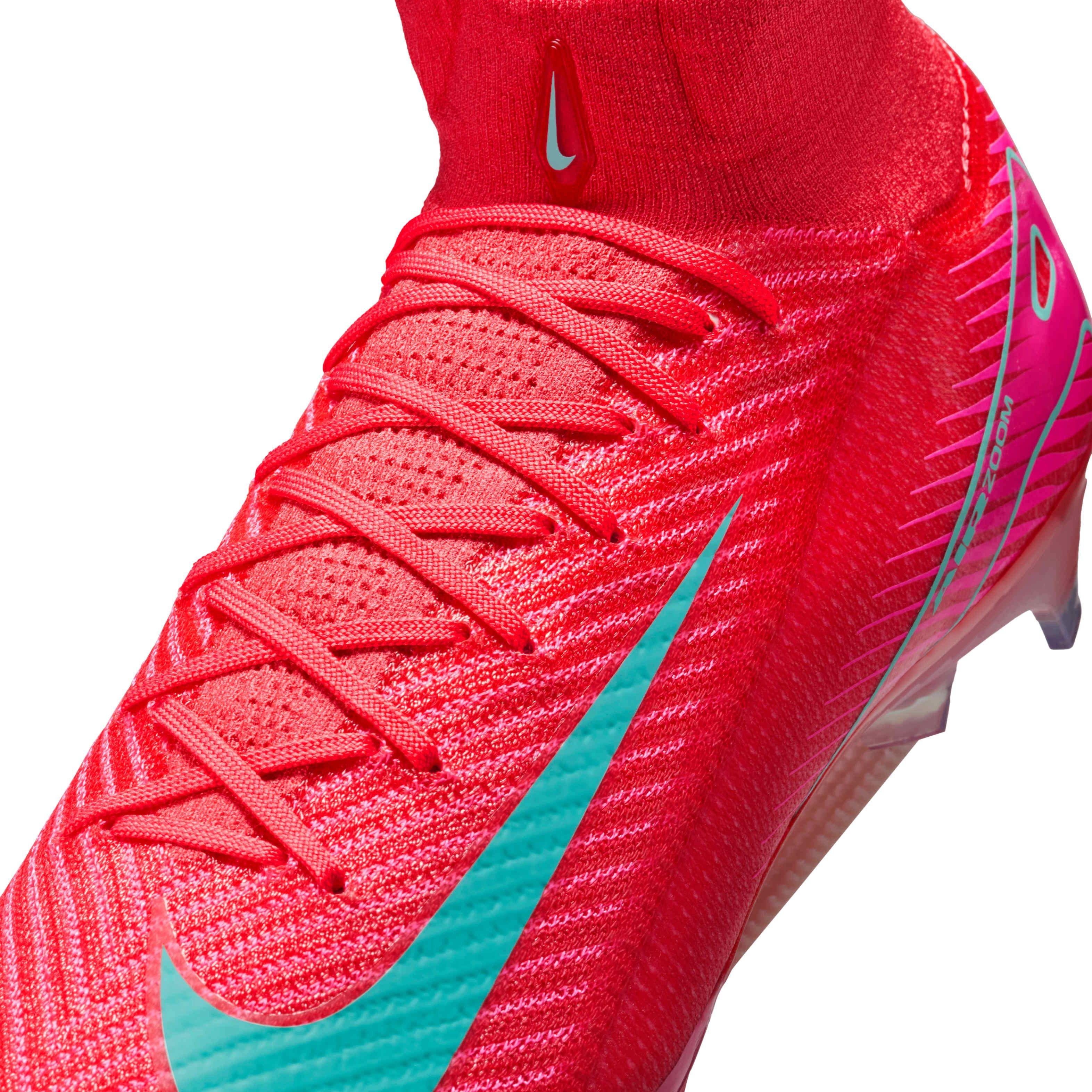 Nike Mercurial Superfly 10 Elite FG "Ember Glow/Aurora Green" Men's Soccer Cleat - EMBER/GREEN Thumbnail View 8