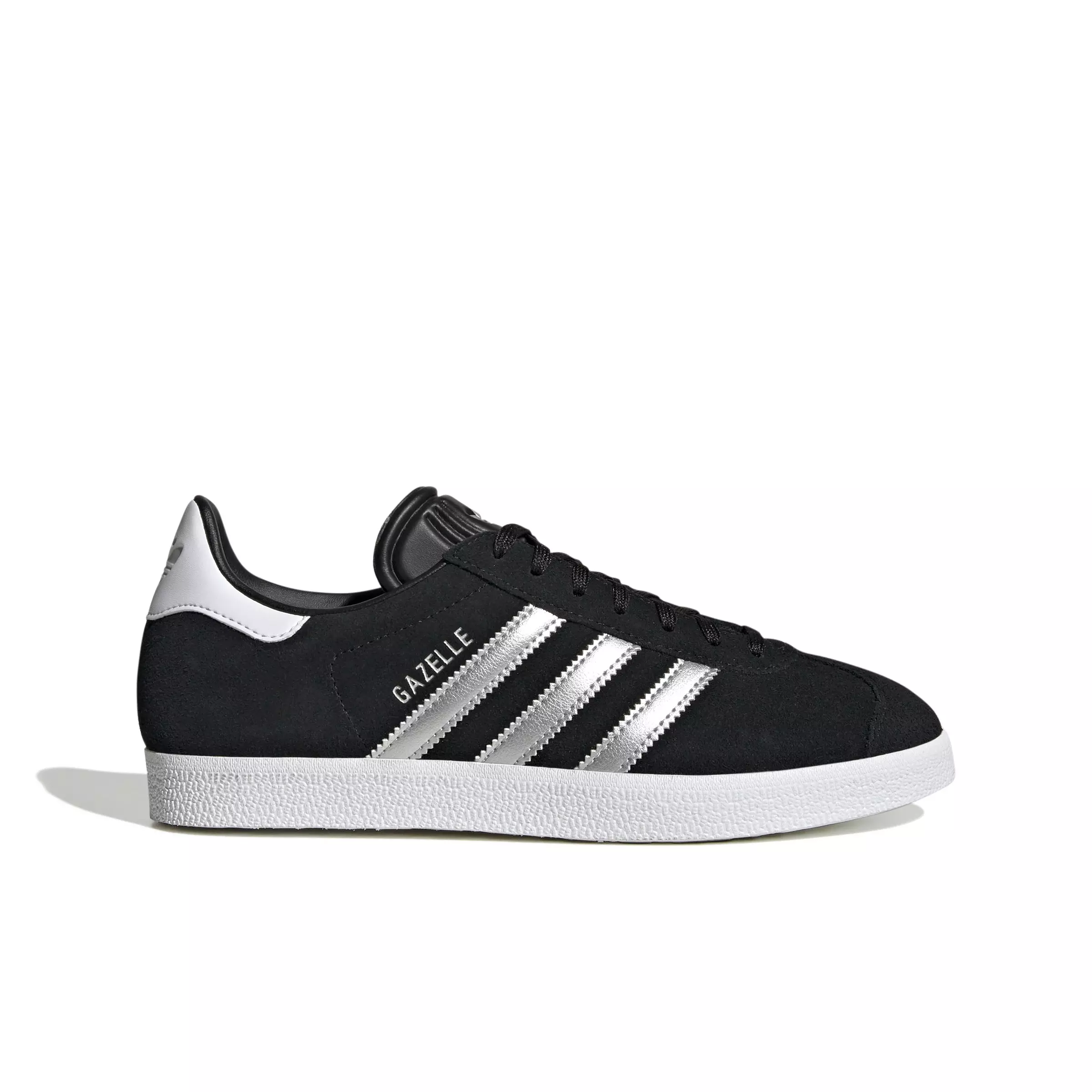 adidas Originals Gazelle "Core Black/Silver Metallic/Ftwr White" Women's Shoe - BLACK/SILVER/WHITE