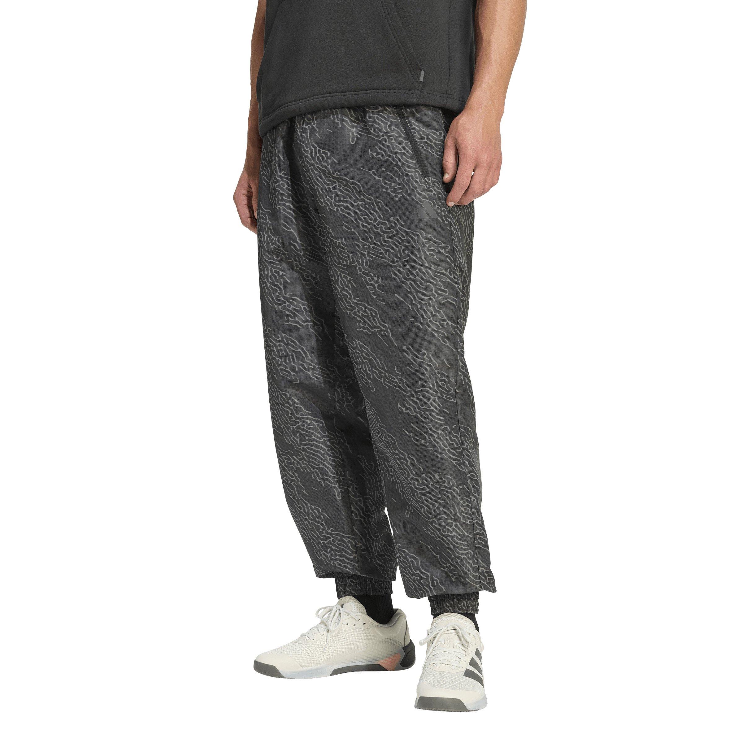 adidas Men's PrimeLift Workout AOP Joggers - Dk Grey/Black - DK GREY/BLACK Thumbnail View 1