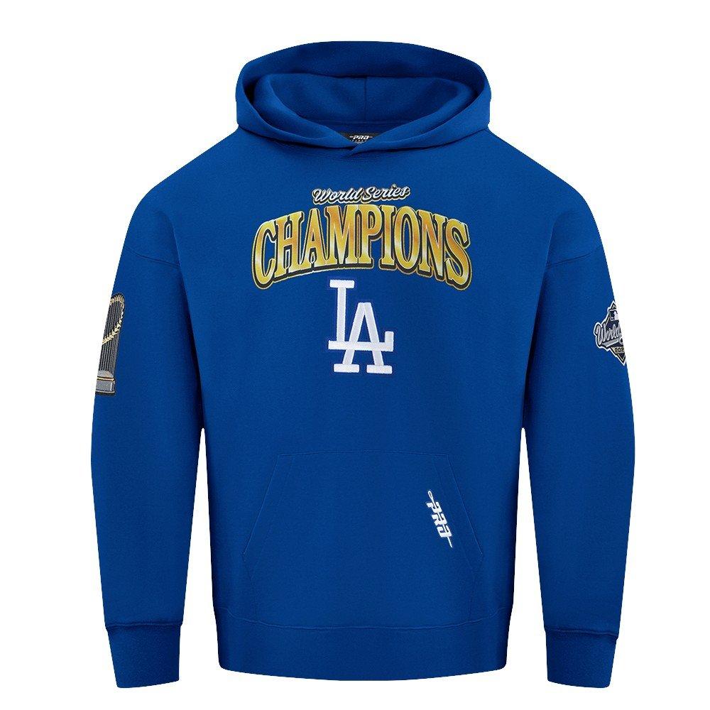 Pro Standard Men's MLB Los Angeles Dodgers 2025 World Series Drop Shoulder Fleece PO Hoodie - Blue - BLUE
