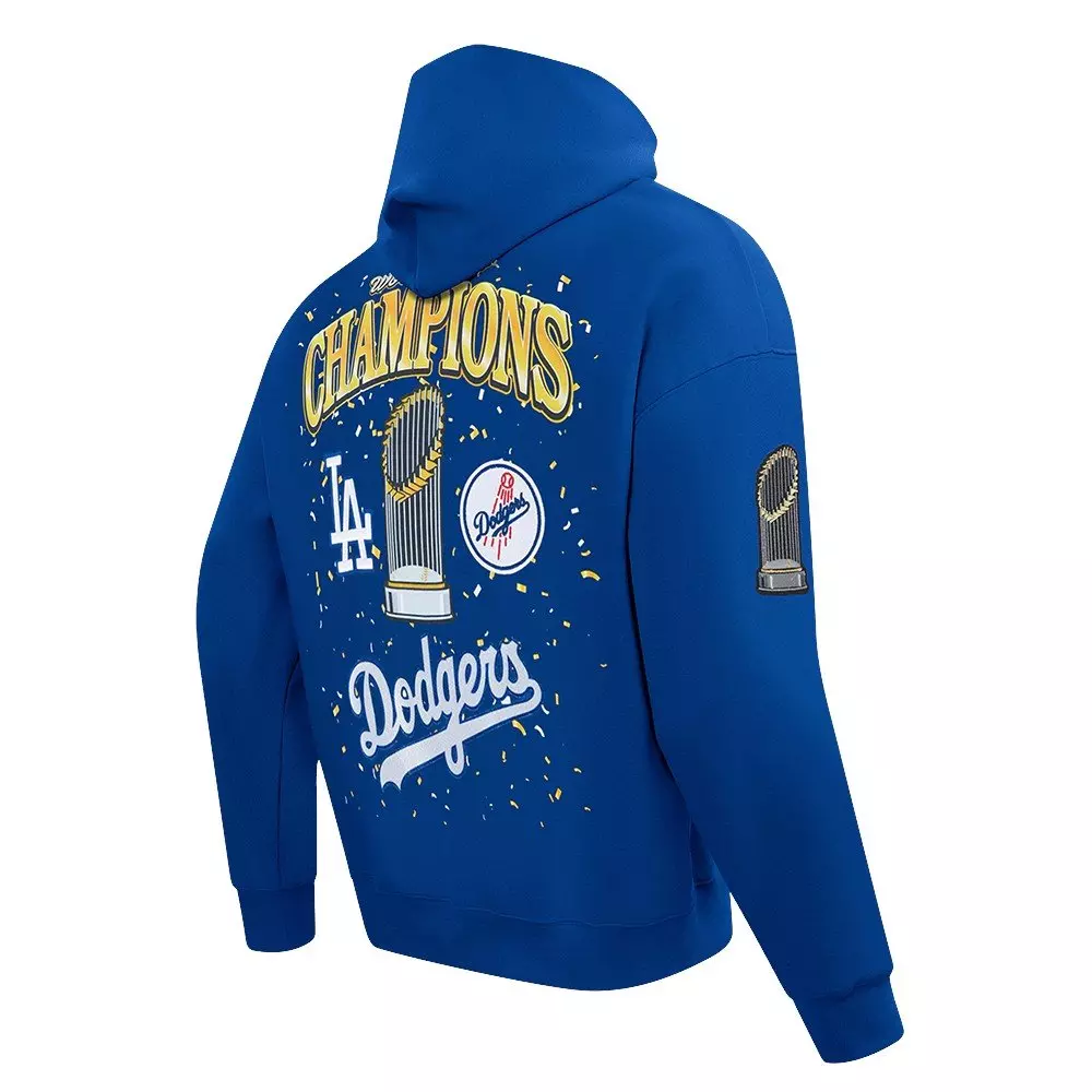 Pro Standard Men's MLB Los Angeles Dodgers 2025 World Series Drop Shoulder Fleece PO Hoodie - Blue - BLUE