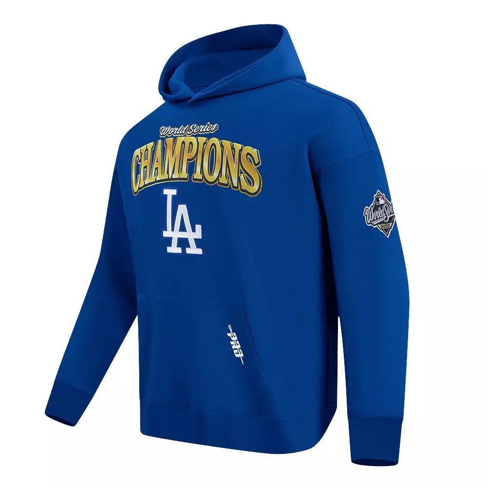 Pro Standard Men's MLB Los Angeles Dodgers 2025 World Series Drop Shoulder Fleece PO Hoodie - Blue - BLUE