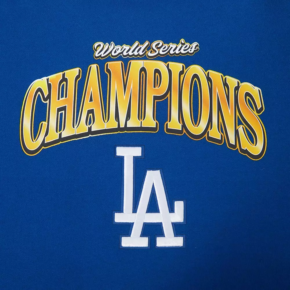 Pro Standard Men's MLB Los Angeles Dodgers 2025 World Series Drop Shoulder Fleece PO Hoodie - Blue - BLUE