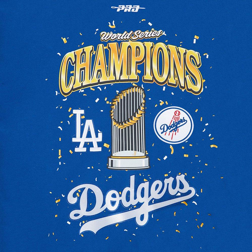 Pro Standard Men's MLB Los Angeles Dodgers 2025 World Series Drop Shoulder Fleece PO Hoodie - Blue - BLUE
