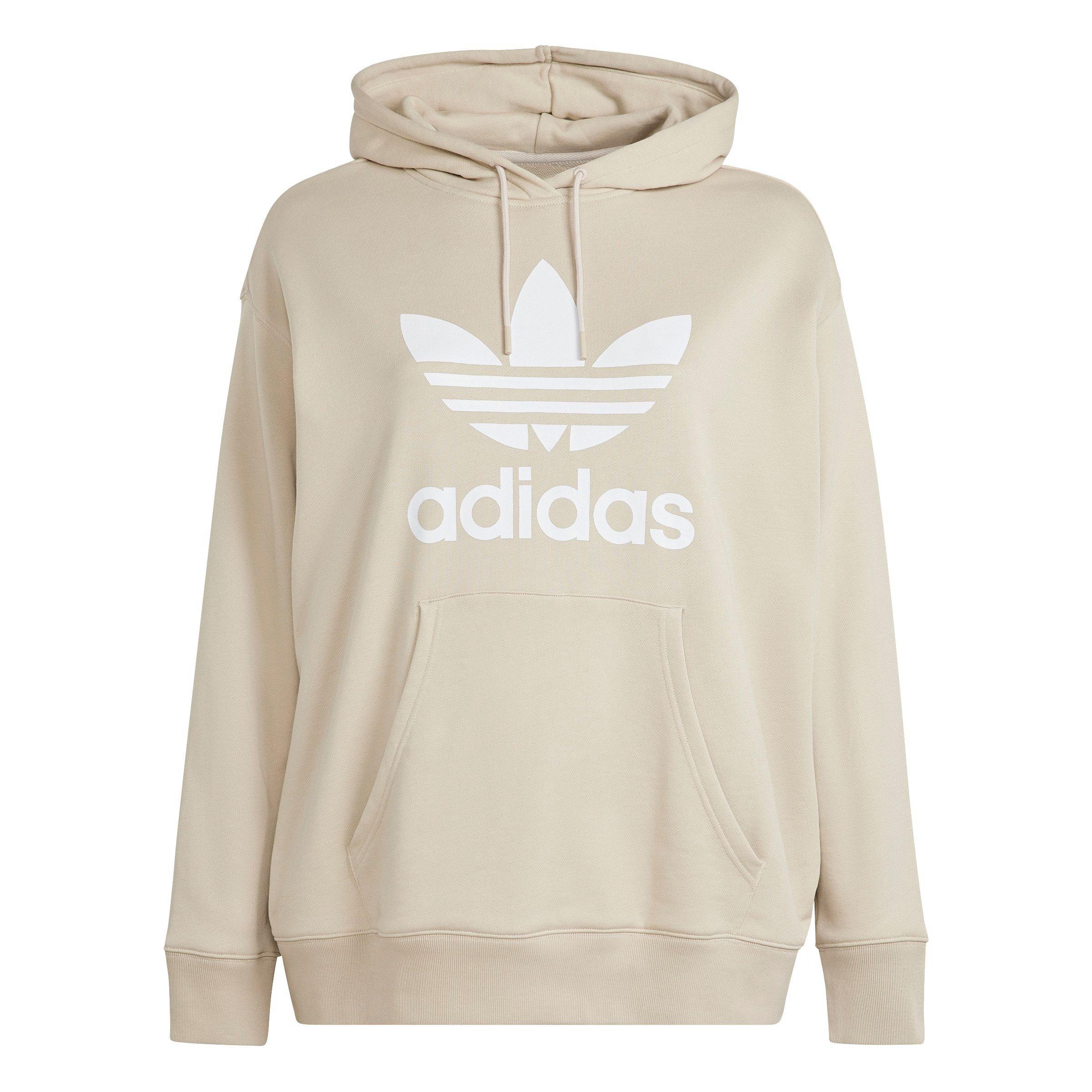 Adidas trefoil hot sale hoodie beige