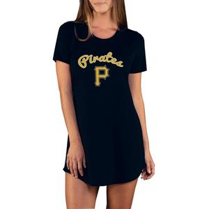 College Concepts Women's Marathon Knit Pittsburgh Pirates Nightshirt -Black
