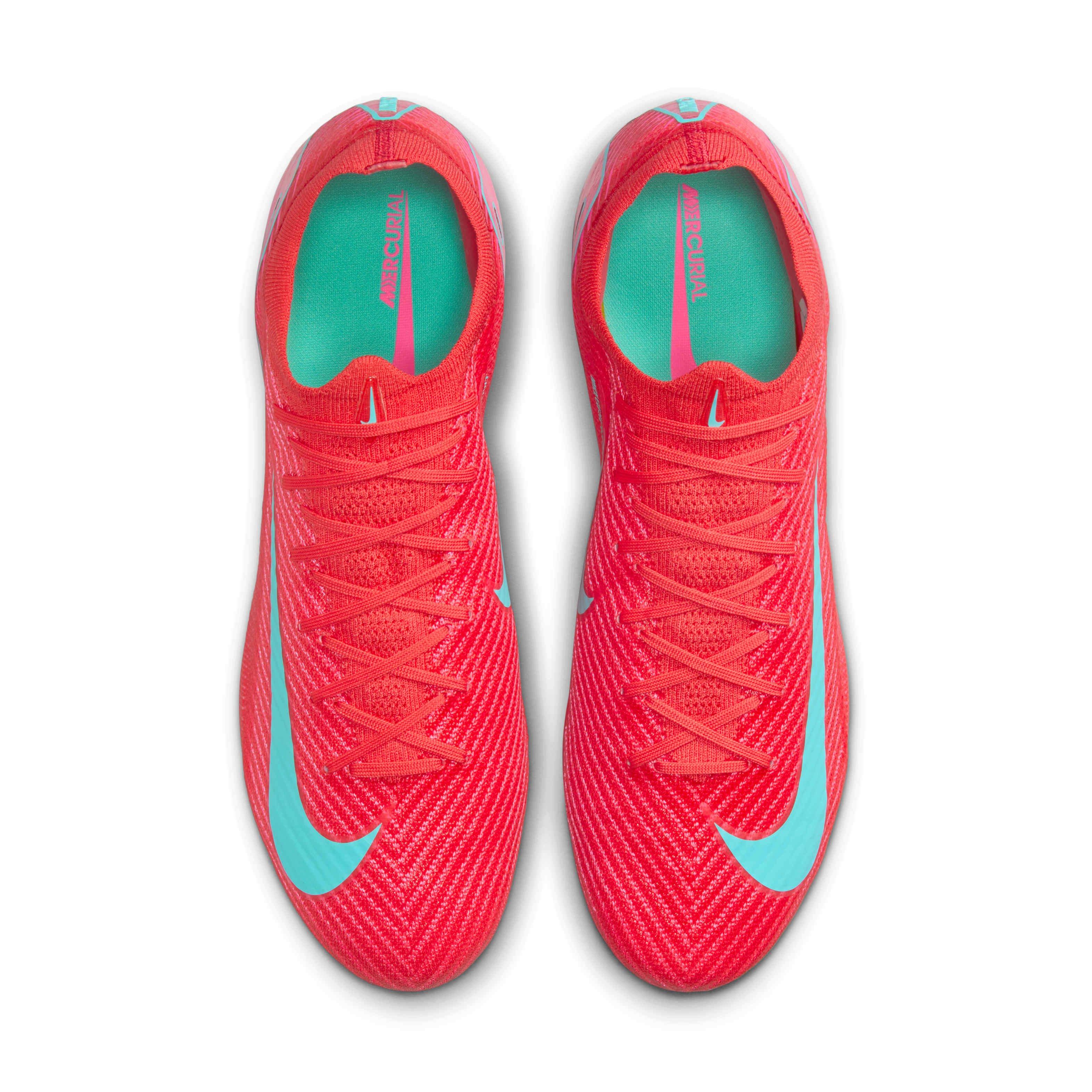 Nike Mercurial Vapor 16 Elite FG "Ember Glow/Aurora Green" Men's Soccer Cleat - EMBER/GREEN Thumbnail View 4