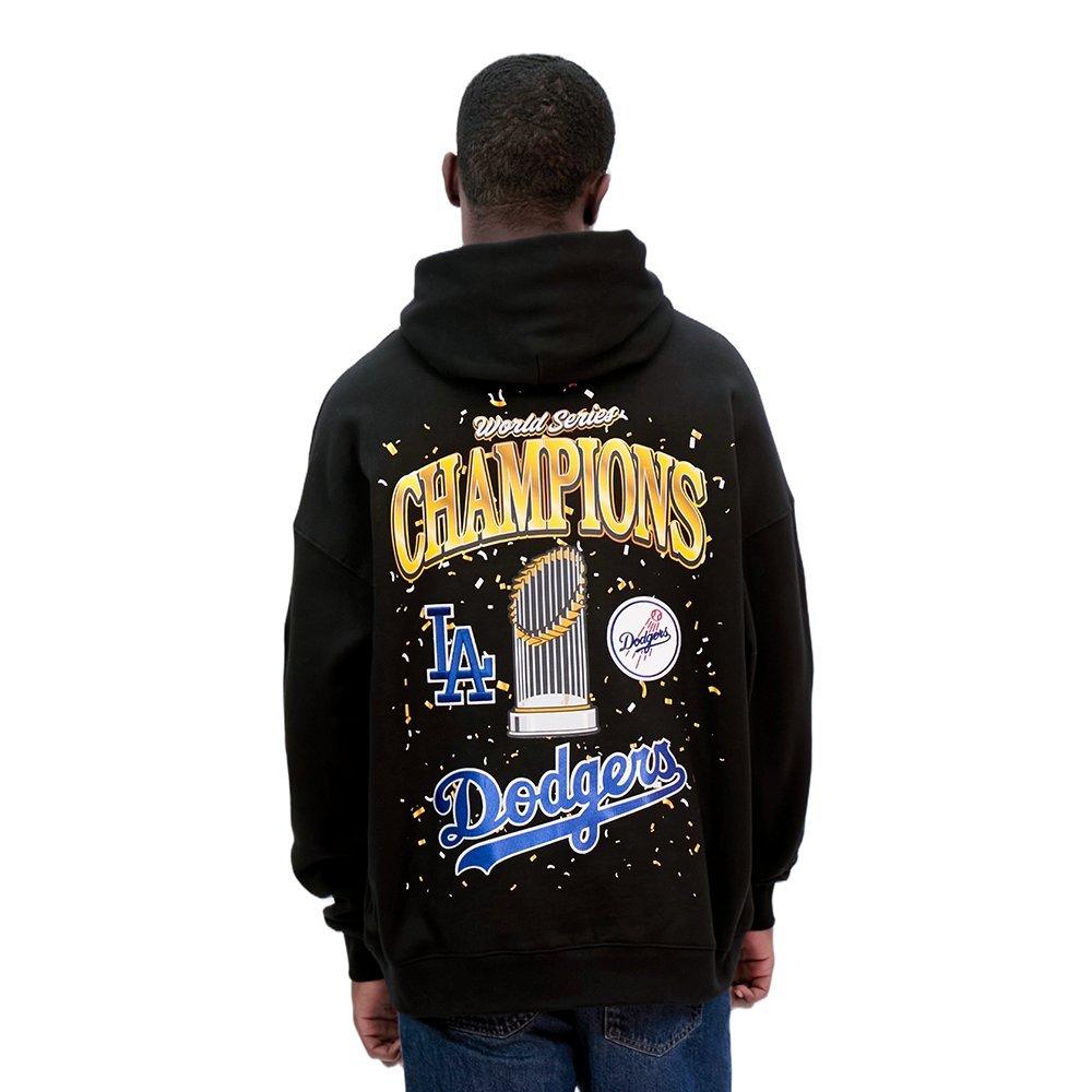 Pro Standard Men's MLB Los Angeles Dodgers 2025 World Series Drop Shoulder Fleece PO Hoodie - Black - BLACK