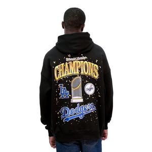 Pro Standard Men's MLB Los Angeles Dodgers 2025 World Series Drop Shoulder Fleece PO Hoodie - Black - BLACK