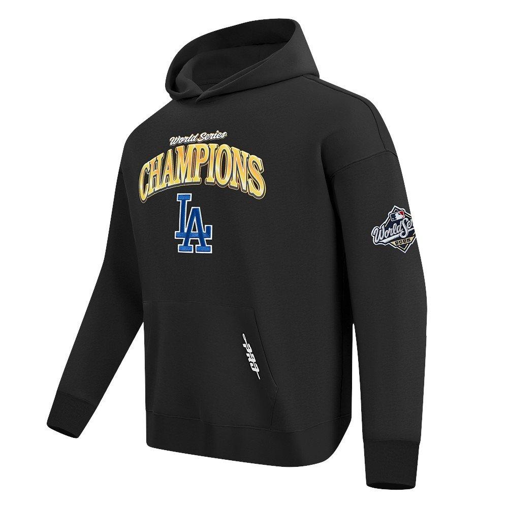 Pro Standard Men's MLB Los Angeles Dodgers 2025 World Series Drop Shoulder Fleece PO Hoodie - Black - BLACK