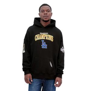 Pro Standard Men's MLB Los Angeles Dodgers 2025 World Series Drop Shoulder Fleece PO Hoodie - Black - BLACK