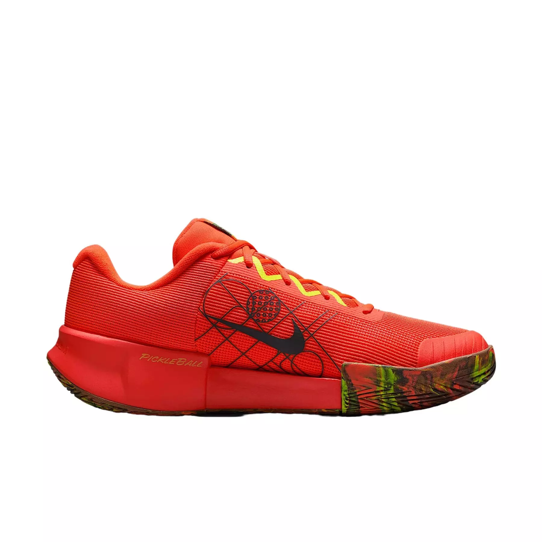 Nike Zoom Challenge "Hyper Orange/Volt/Medium Ash/Black" Men's Pickleball Shoe - ORANGE/VOLT/BLACK