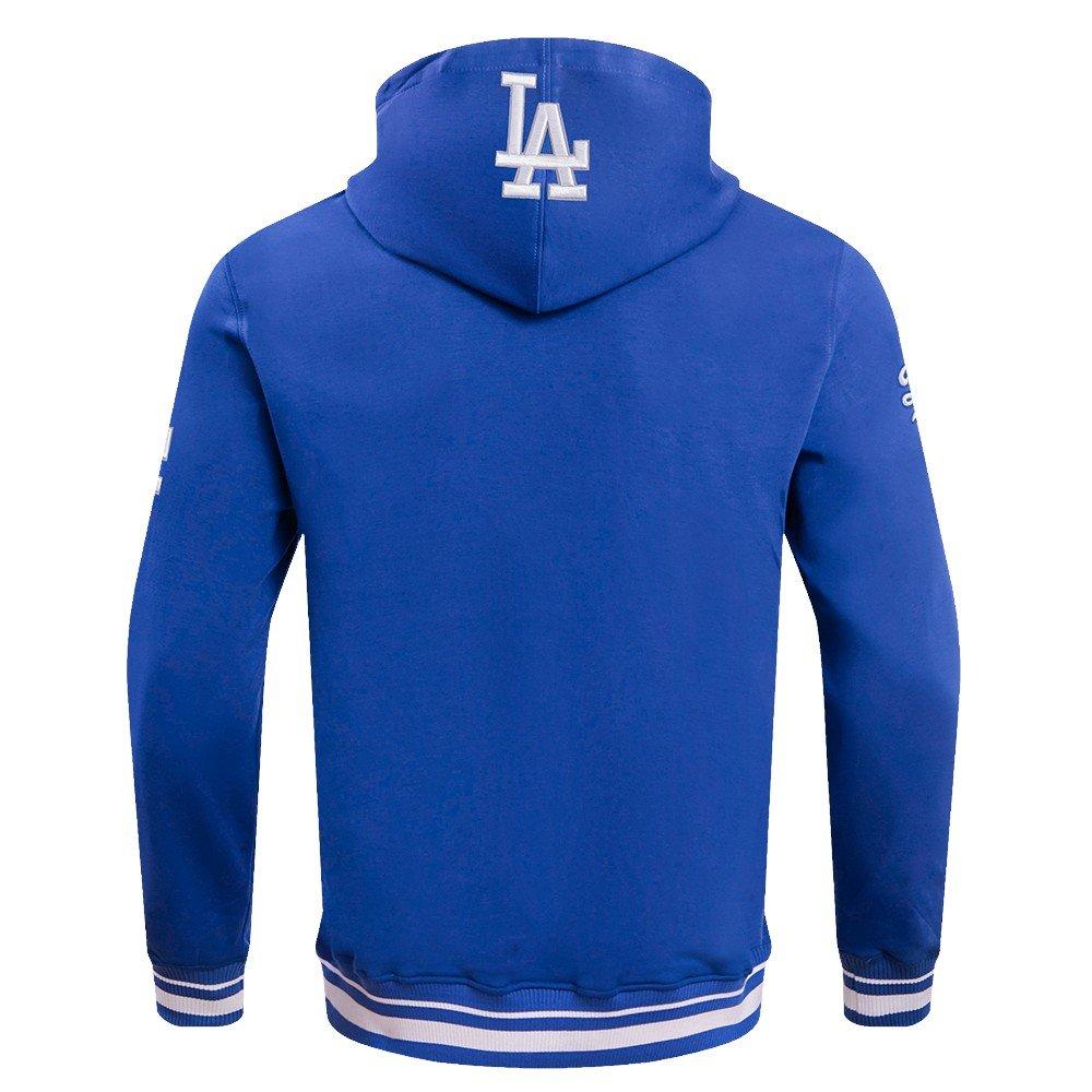 Pro Standard Men's MLB Los Angeles Dodgers Script Tail Rib Fleece Pullover Hoodie - Blue - BLUE