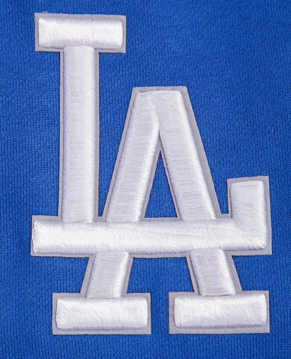 Pro Standard Men's MLB Los Angeles Dodgers Script Tail Rib Fleece Pullover Hoodie - Blue - BLUE