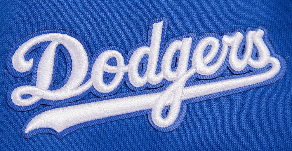 Pro Standard Men's MLB Los Angeles Dodgers Script Tail Rib Fleece Pullover Hoodie - Blue - BLUE