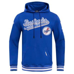 Pro Standard Men's MLB Los Angeles Dodgers Script Tail Rib Fleece Pullover Hoodie - Blue - BLUE