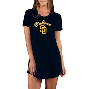 College Concepts Women's Marathon Knit San Diego Padres Nightshirt -Black