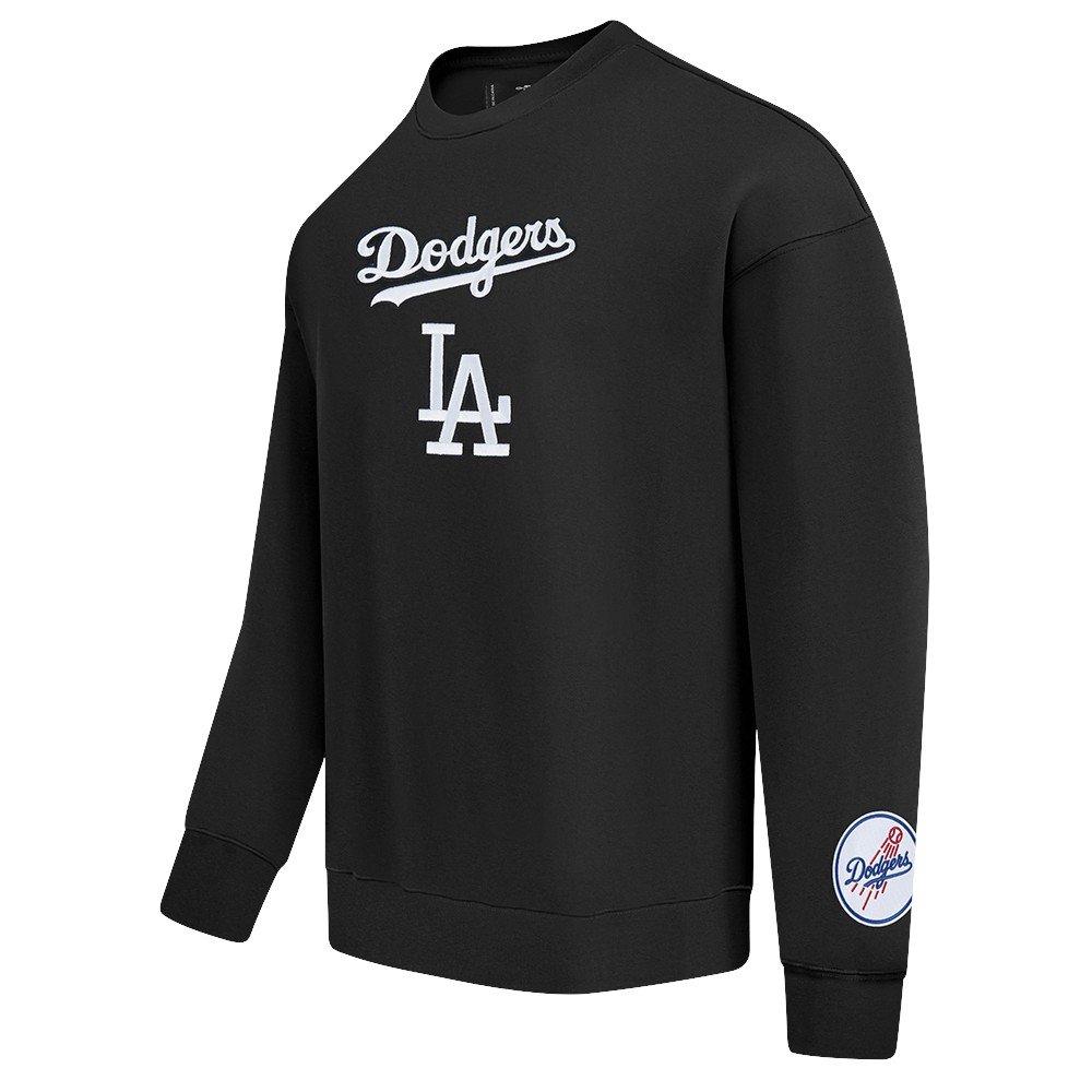 Pro Standard Men's MLB Los Angeles Dodgers Wingspan Drop Shoulder Fleece Crewneck - Black - BLACK