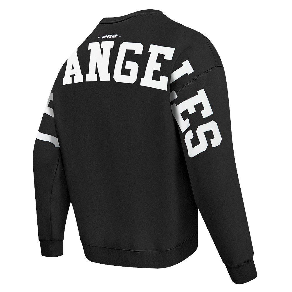 Pro Standard Men's MLB Los Angeles Dodgers Wingspan Drop Shoulder Fleece Crewneck - Black - BLACK