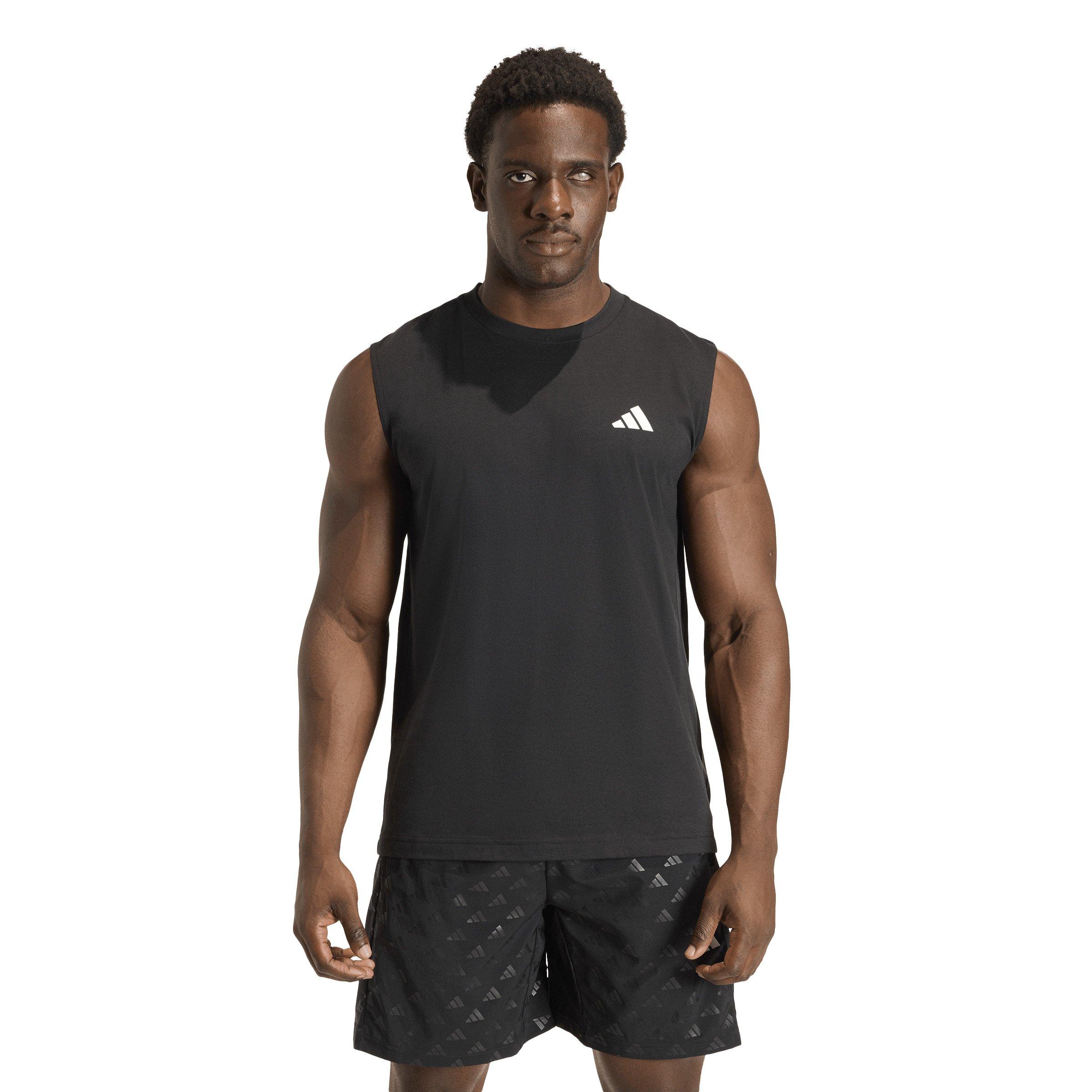 adidas Men's Workout Essentials Feel Ready Sleeveless T-Shirt -Black - BLACK Thumbnail View 1
