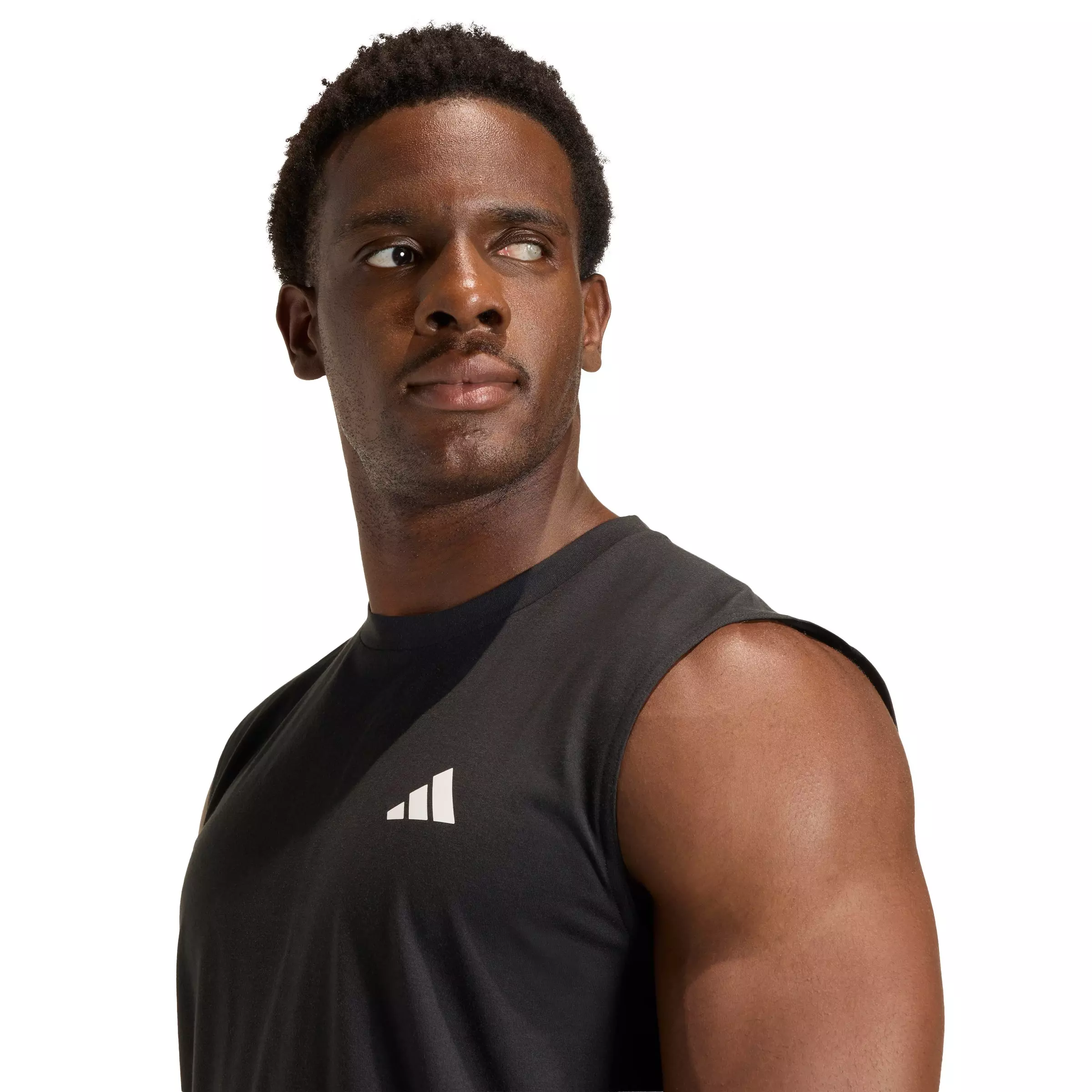 adidas Men's Workout Essentials Feel Ready Sleeveless T-Shirt - Black - BLACK