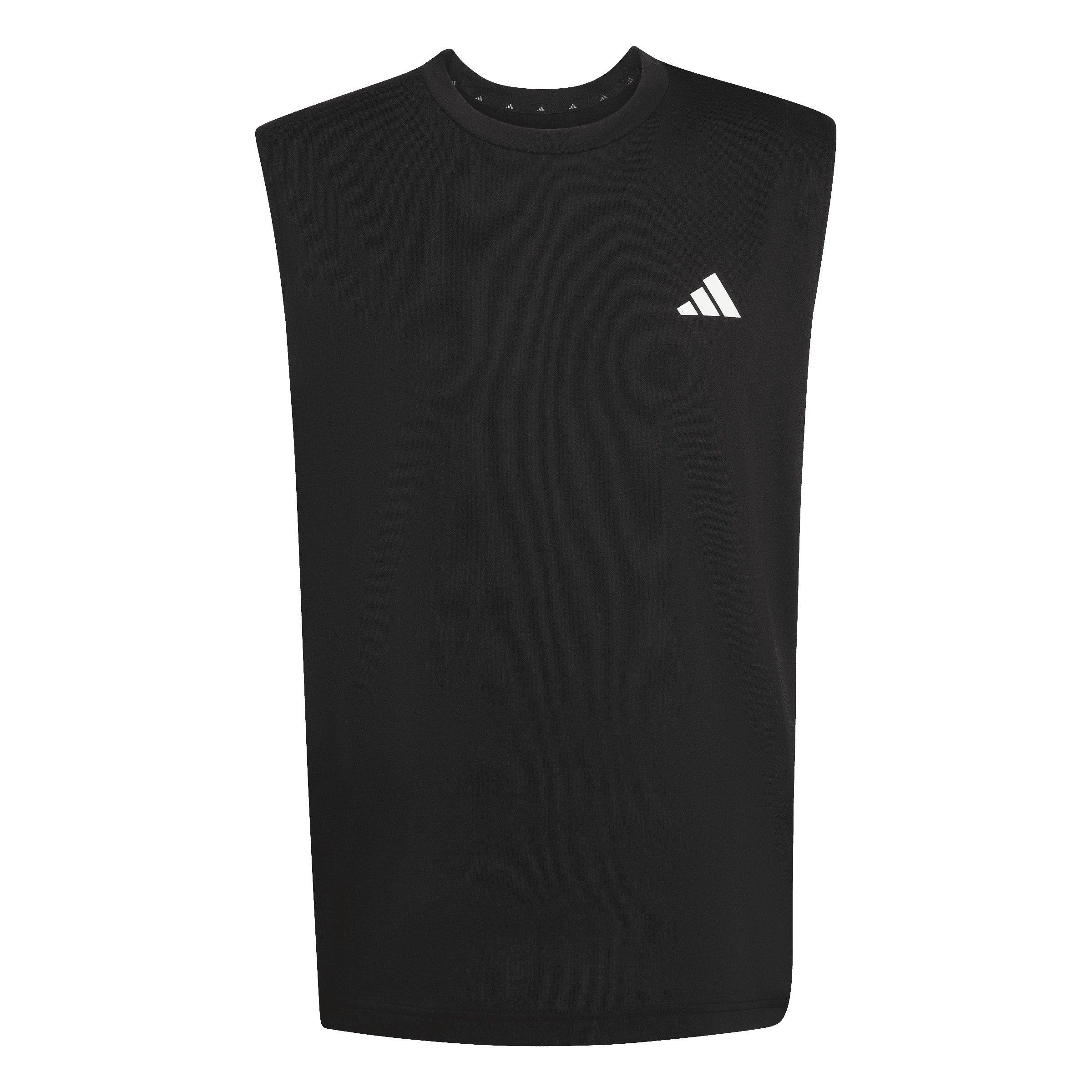 adidas Men's Workout Essentials Feel Ready Sleeveless T-Shirt - Black - BLACK Thumbnail View 6