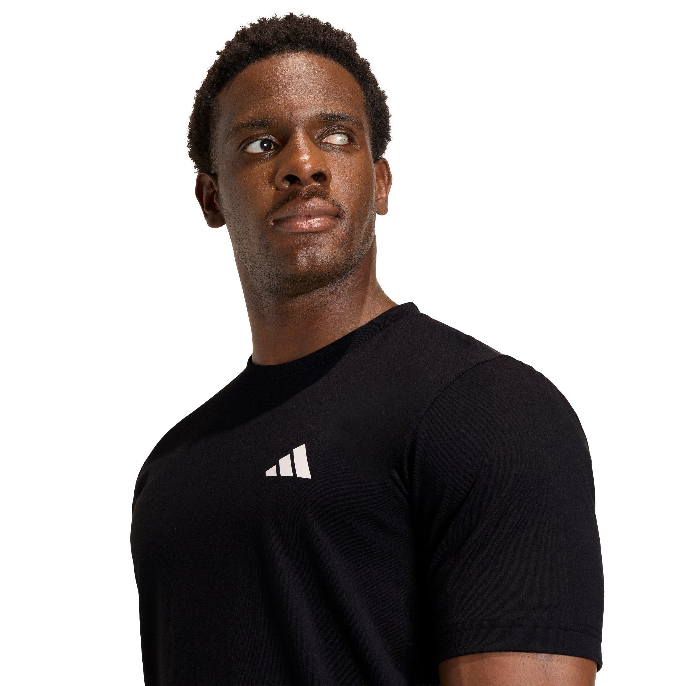 adidas Men's Workout Essentials Feel Ready T-Shirt -Black - BLACK Thumbnail View 3