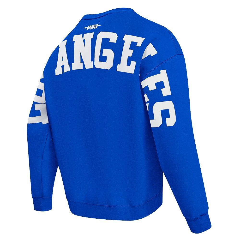 Pro Standard Men's MLB Los Angeles Dodgers Wingspan Drop Shoulder Fleece Crewneck - Royal - ROYAL