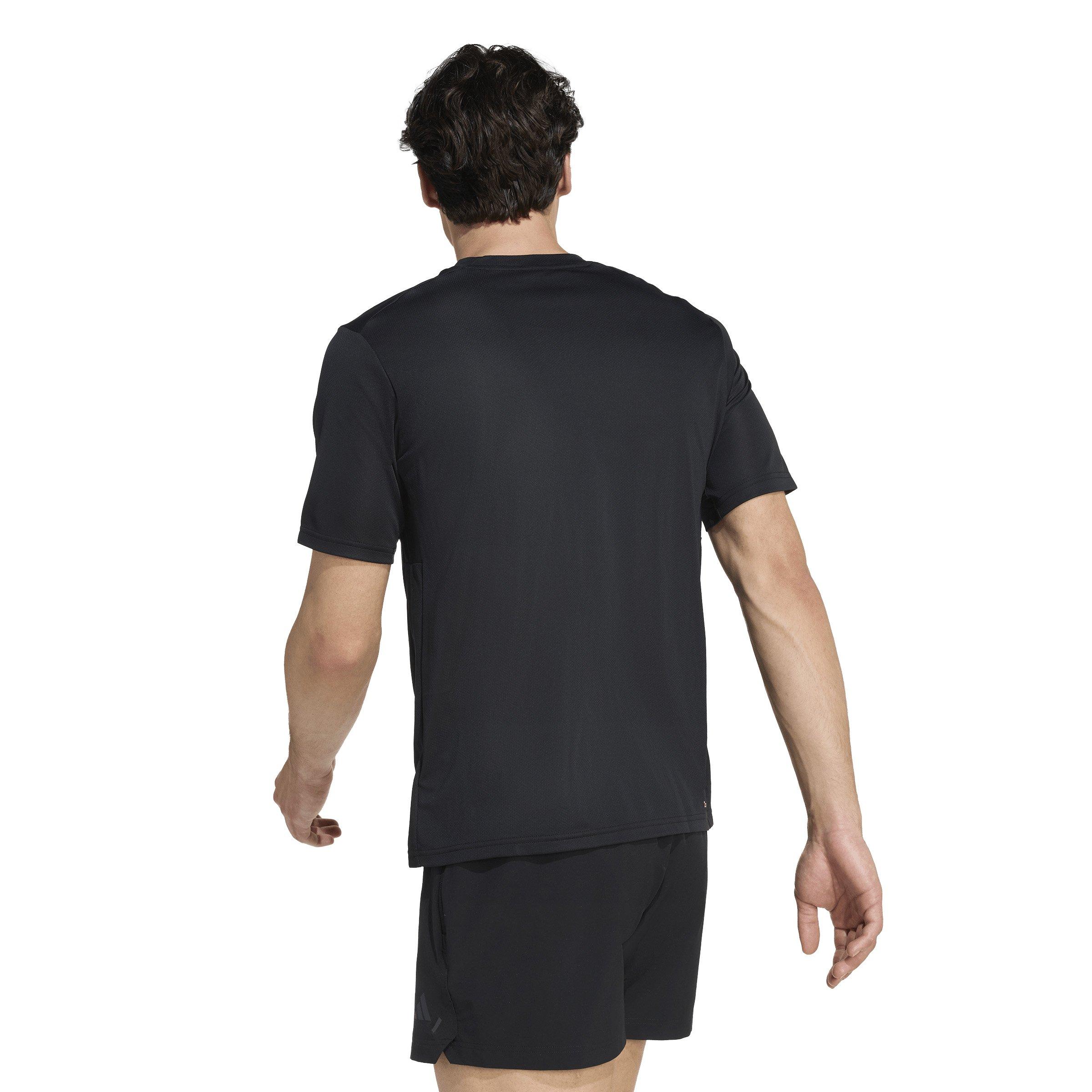 adidas Men's Workout Essentials Base T-Shirt -Black - BLACK Thumbnail View 2