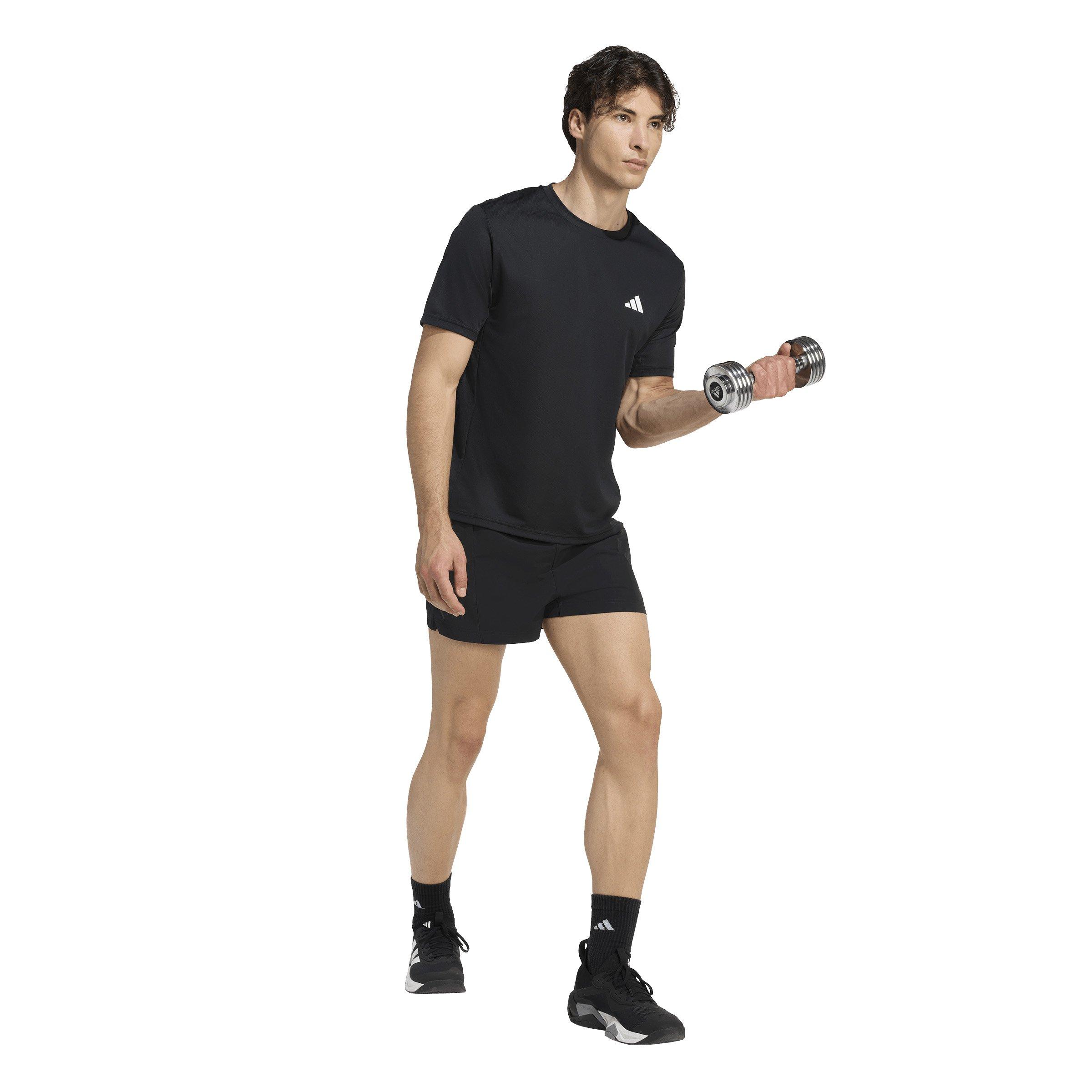 adidas Men's Workout Essentials Base T-Shirt - Black - BLACK Thumbnail View 5