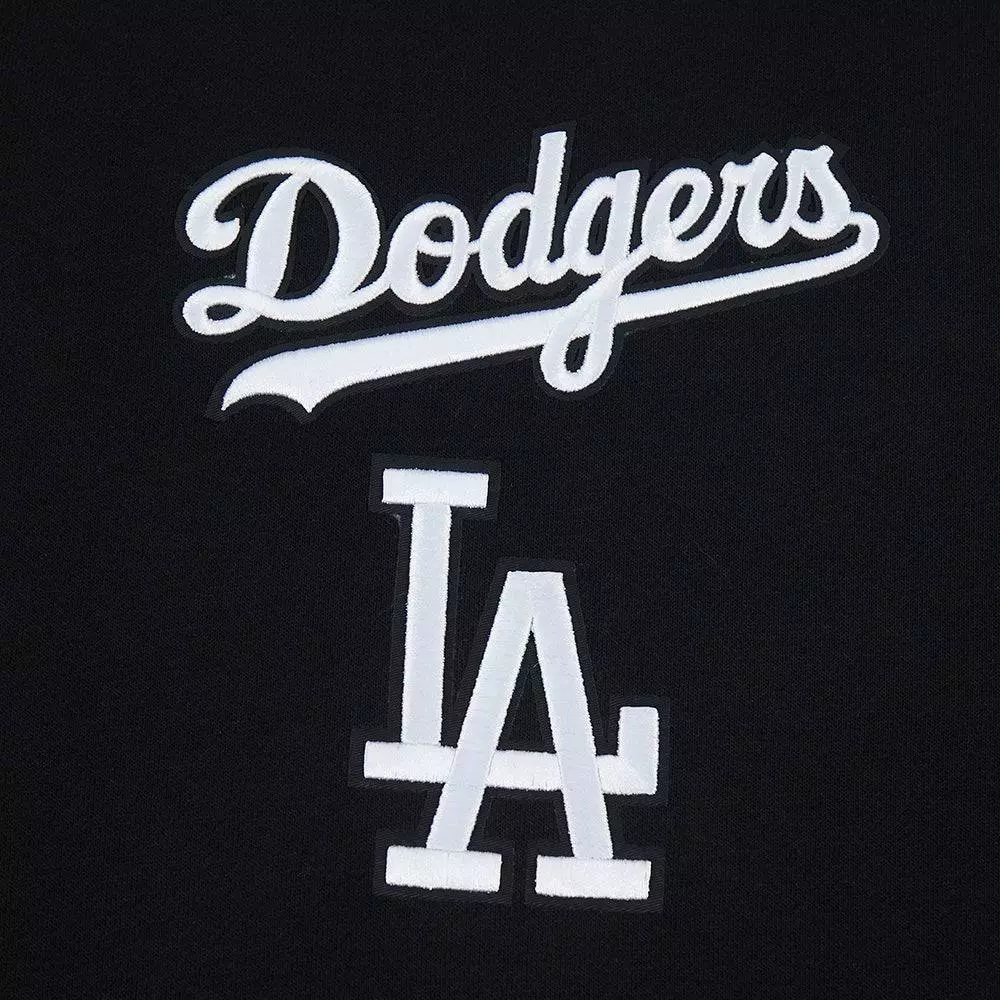Pro Standard Men's MLB Los Angeles Dodgers Wingspan Drop Shoulder Fleece Crewneck - Black/Blue - BLACK/BLUE