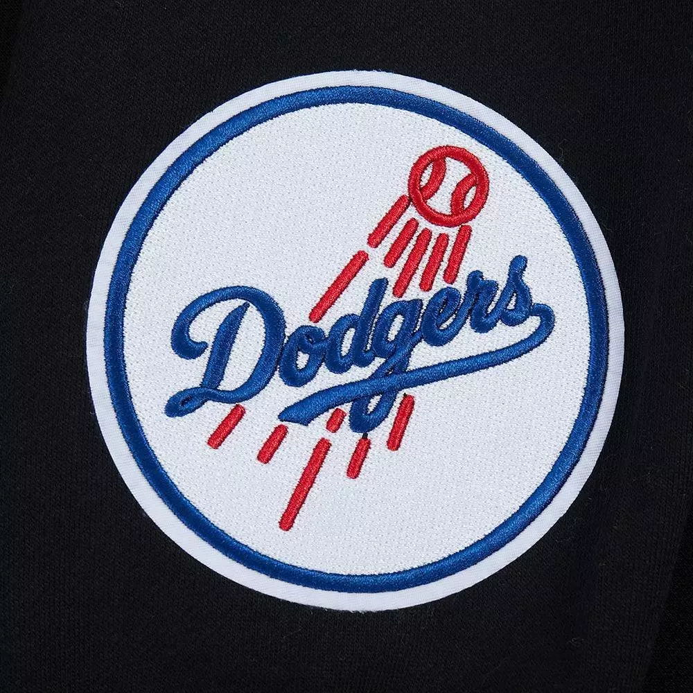 Pro Standard Men's MLB Los Angeles Dodgers Wingspan Drop Shoulder Fleece Crewneck - Black/Blue - BLACK/BLUE