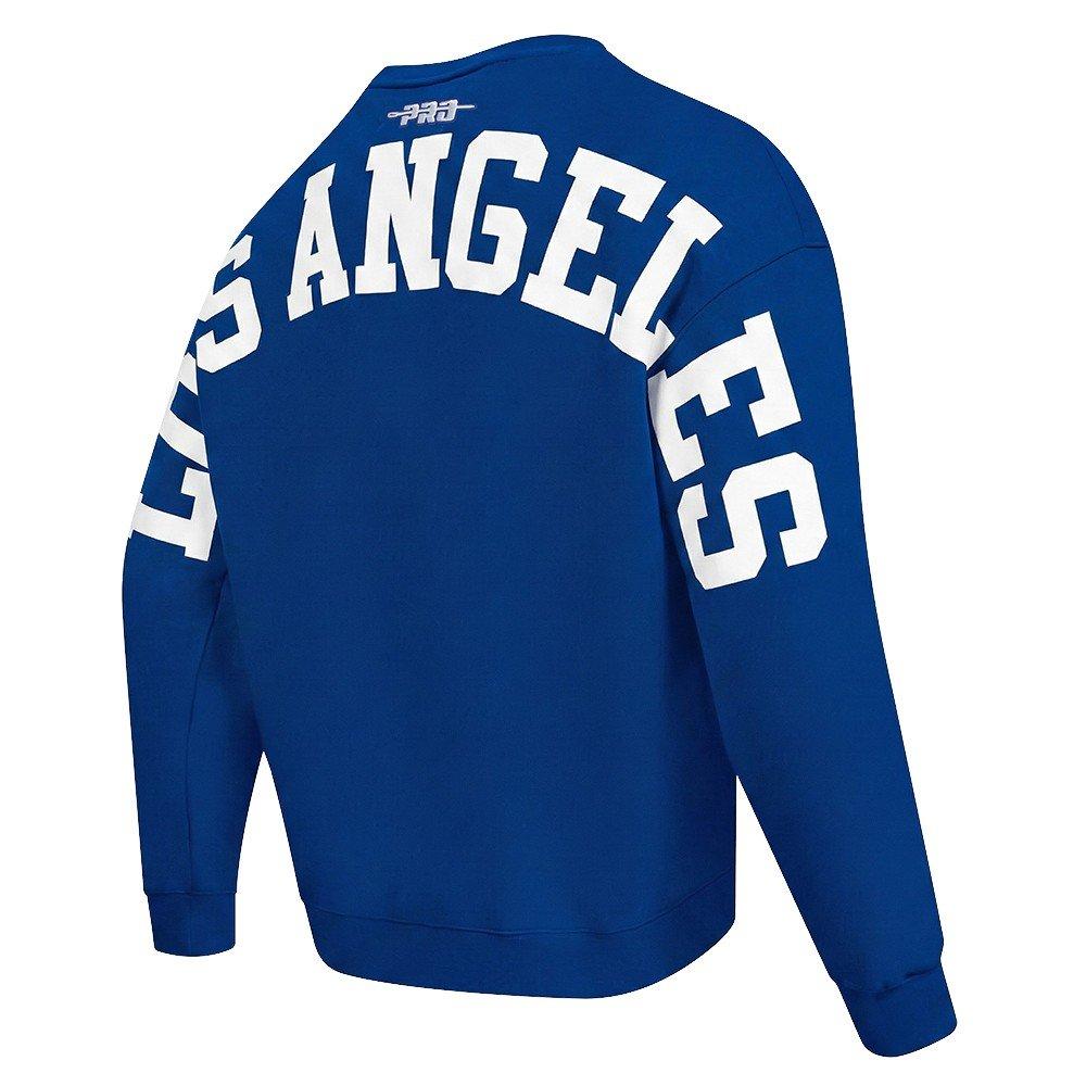 Pro Standard Men's MLB Los Angeles Dodgers Wingspan Drop Shoulder Fleece Crewneck - Blue - BLUE