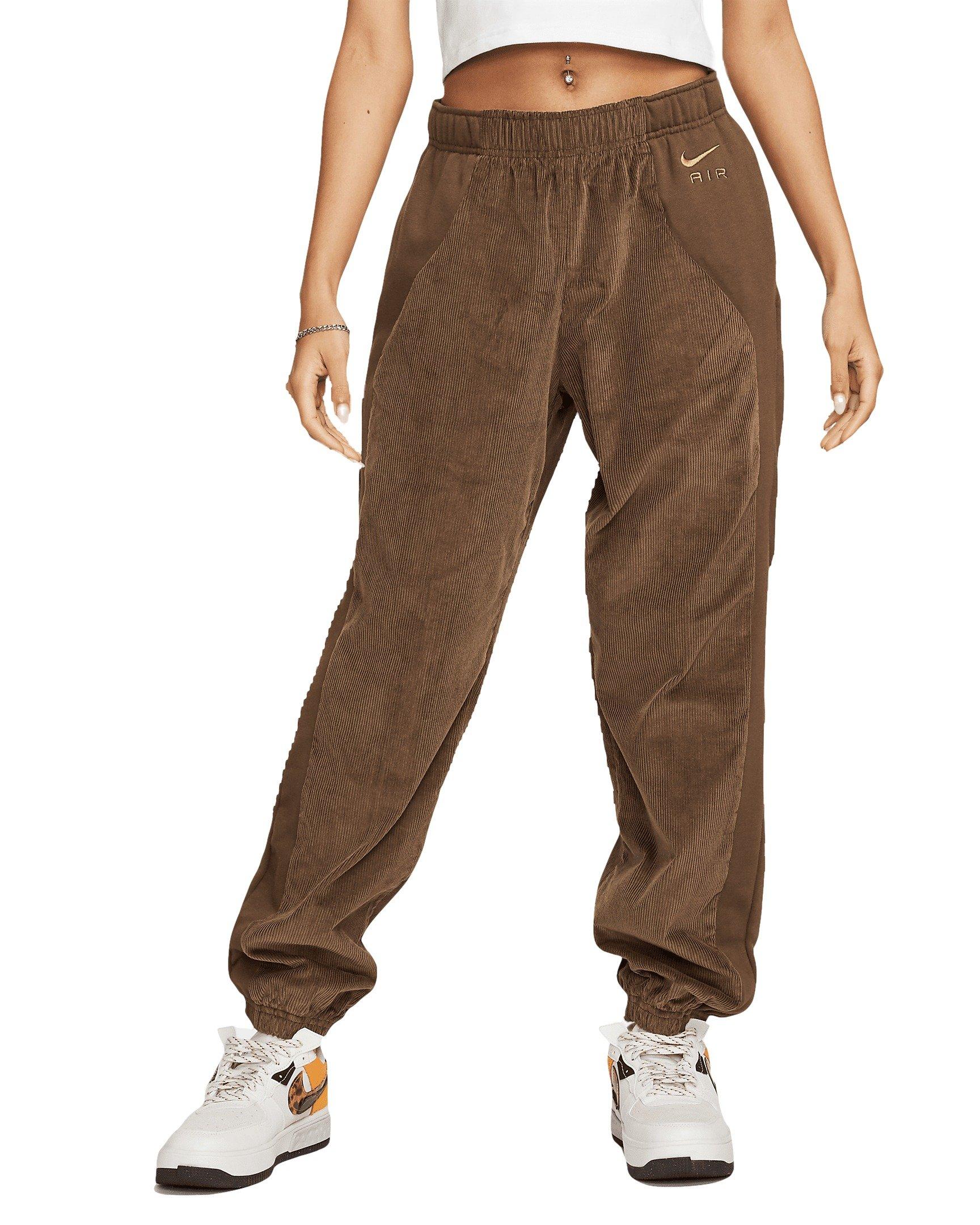 Nike Air corduroy fleece joggers in brown