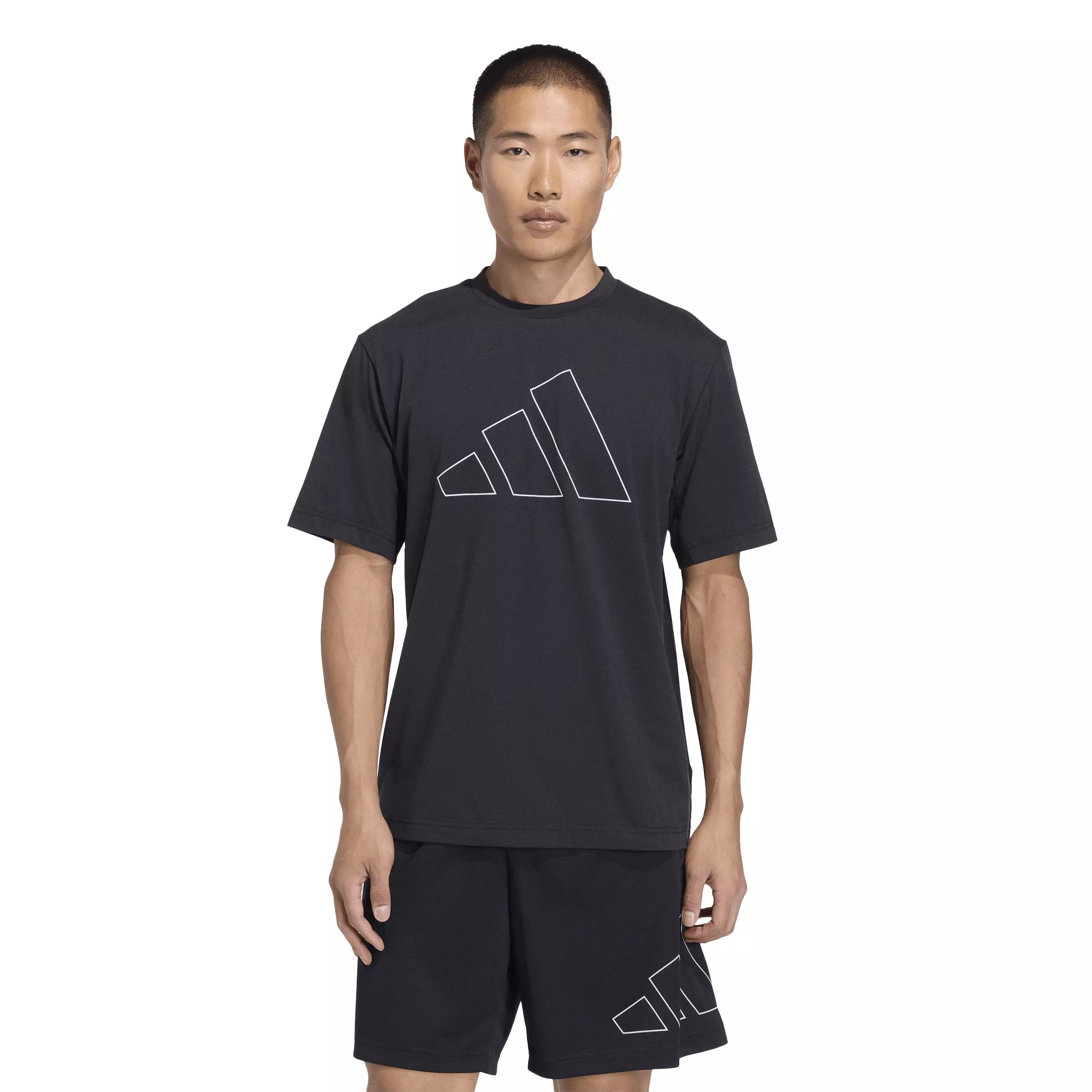 adidas Men's Workout Essentials Feel Ready Logo T-Shirt - Black - BLACK