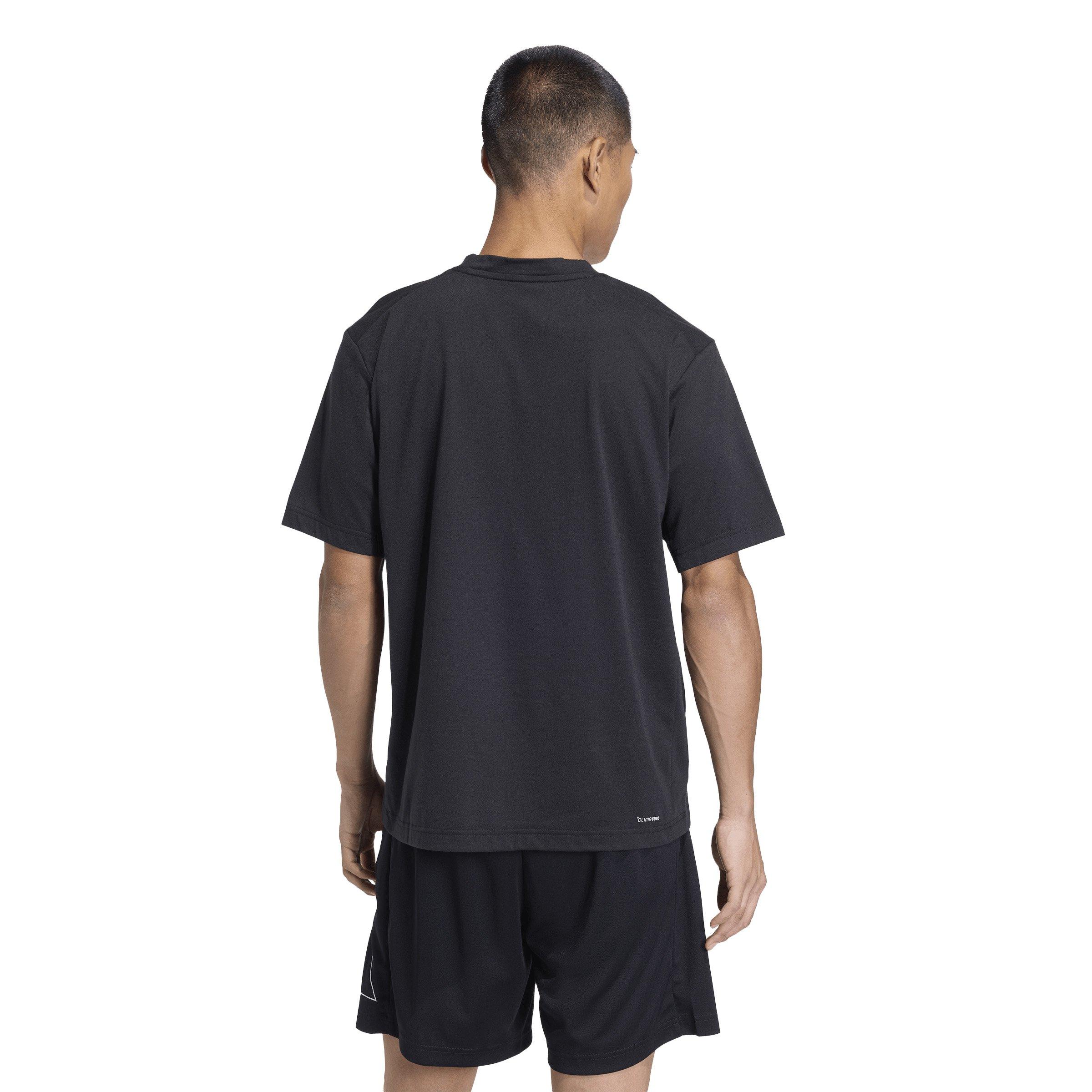 adidas Men's Workout Essentials Feel Ready Logo T-Shirt - Black - BLACK Thumbnail View 2