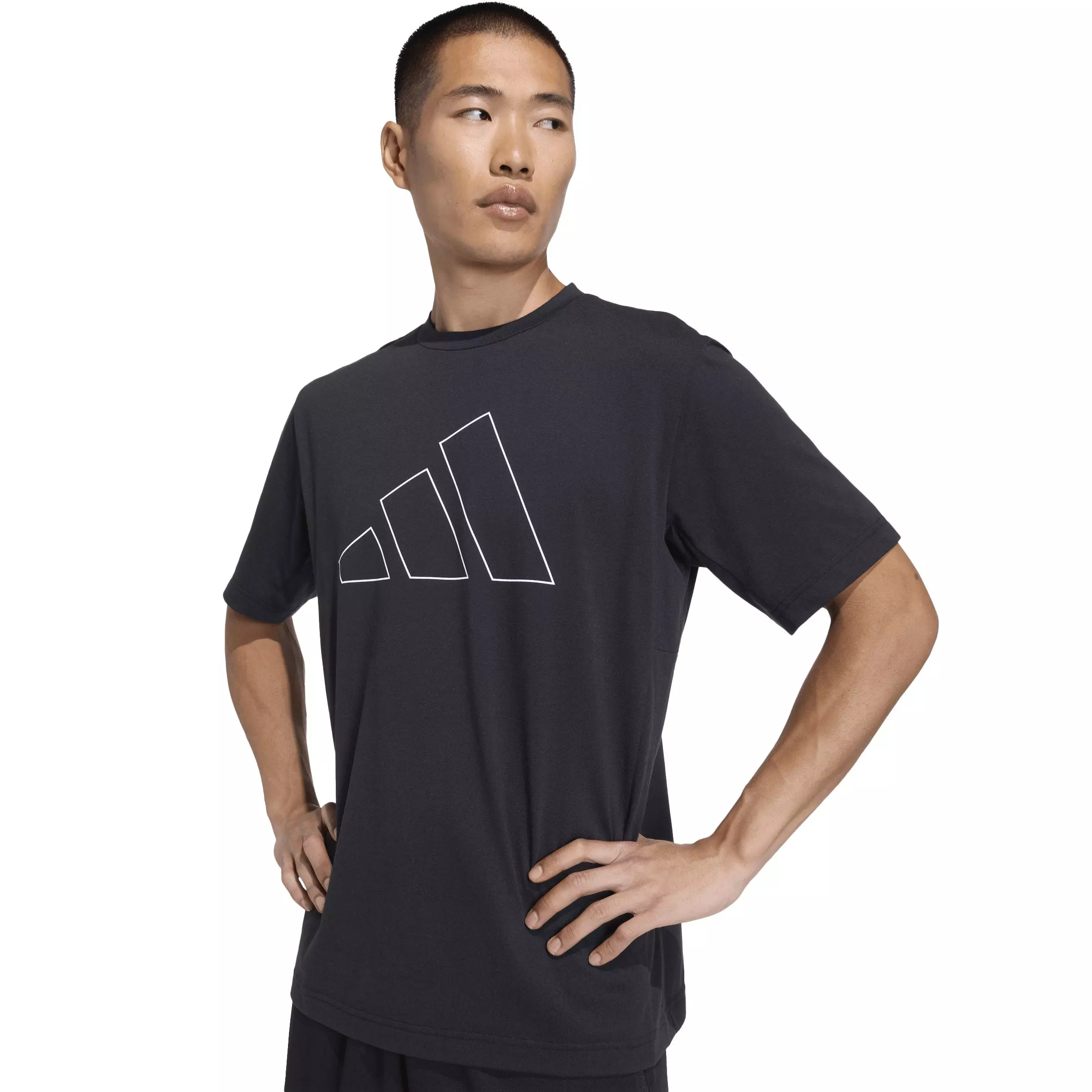adidas Men's Workout Essentials Feel Ready Logo T-Shirt - Black - BLACK