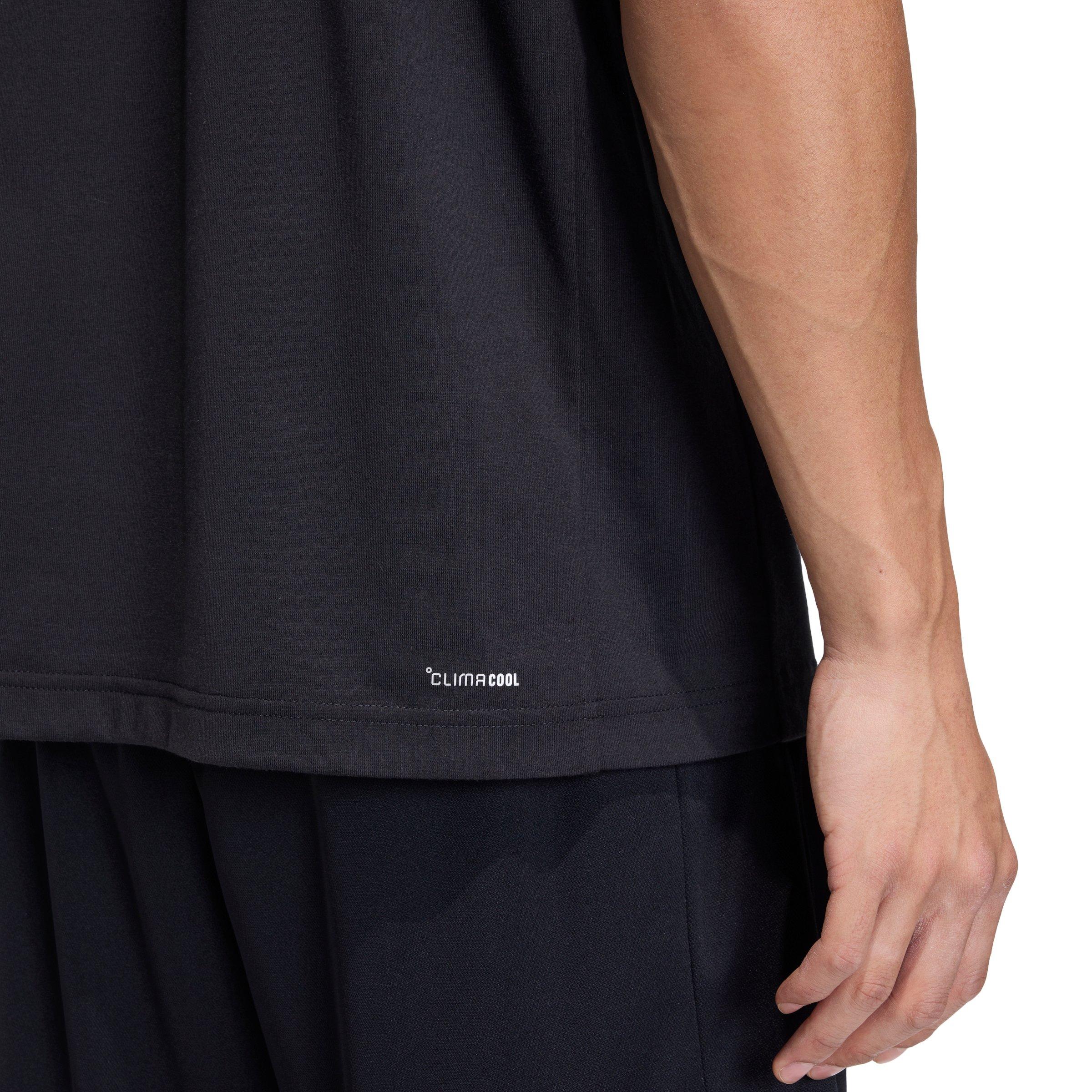 adidas Men's Workout Essentials Feel Ready Logo T-Shirt - Black - BLACK Thumbnail View 4