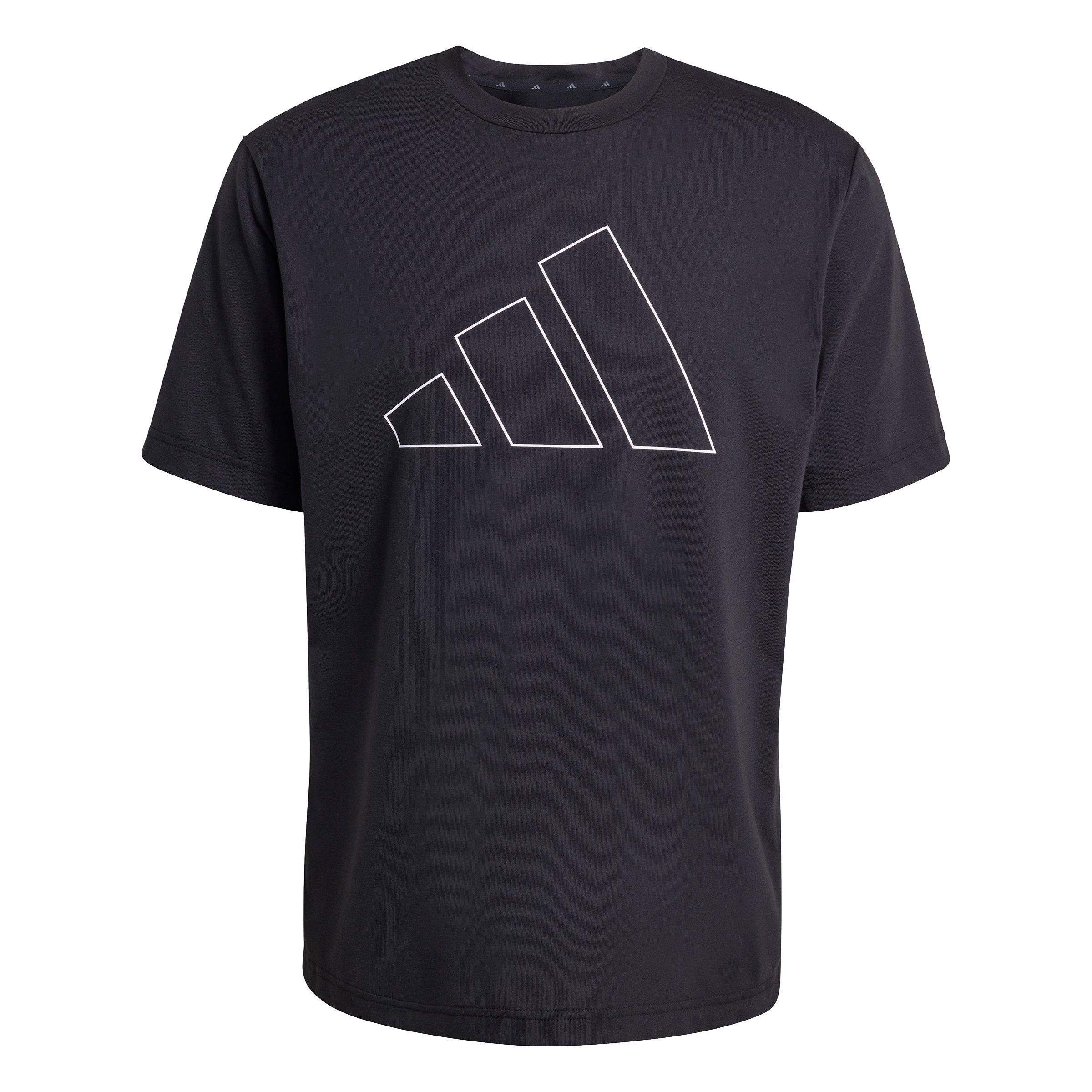 adidas Men's Workout Essentials Feel Ready Logo T-Shirt - Black - BLACK Thumbnail View 6