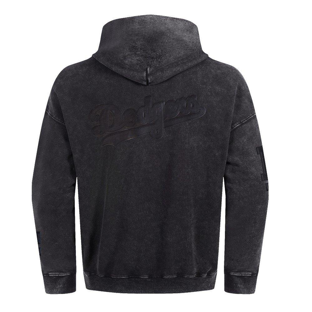 Pro Standard Men's MLB Los Angeles Dodgers Washed Vanguard Enzyme Washed DS PO Hoodie - Washed Black - WASHED BLACK