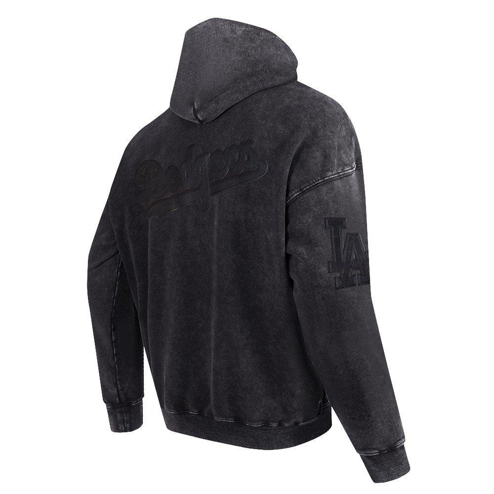 Pro Standard Men's MLB Los Angeles Dodgers Washed Vanguard Enzyme Washed DS PO Hoodie - Washed Black - WASHED BLACK