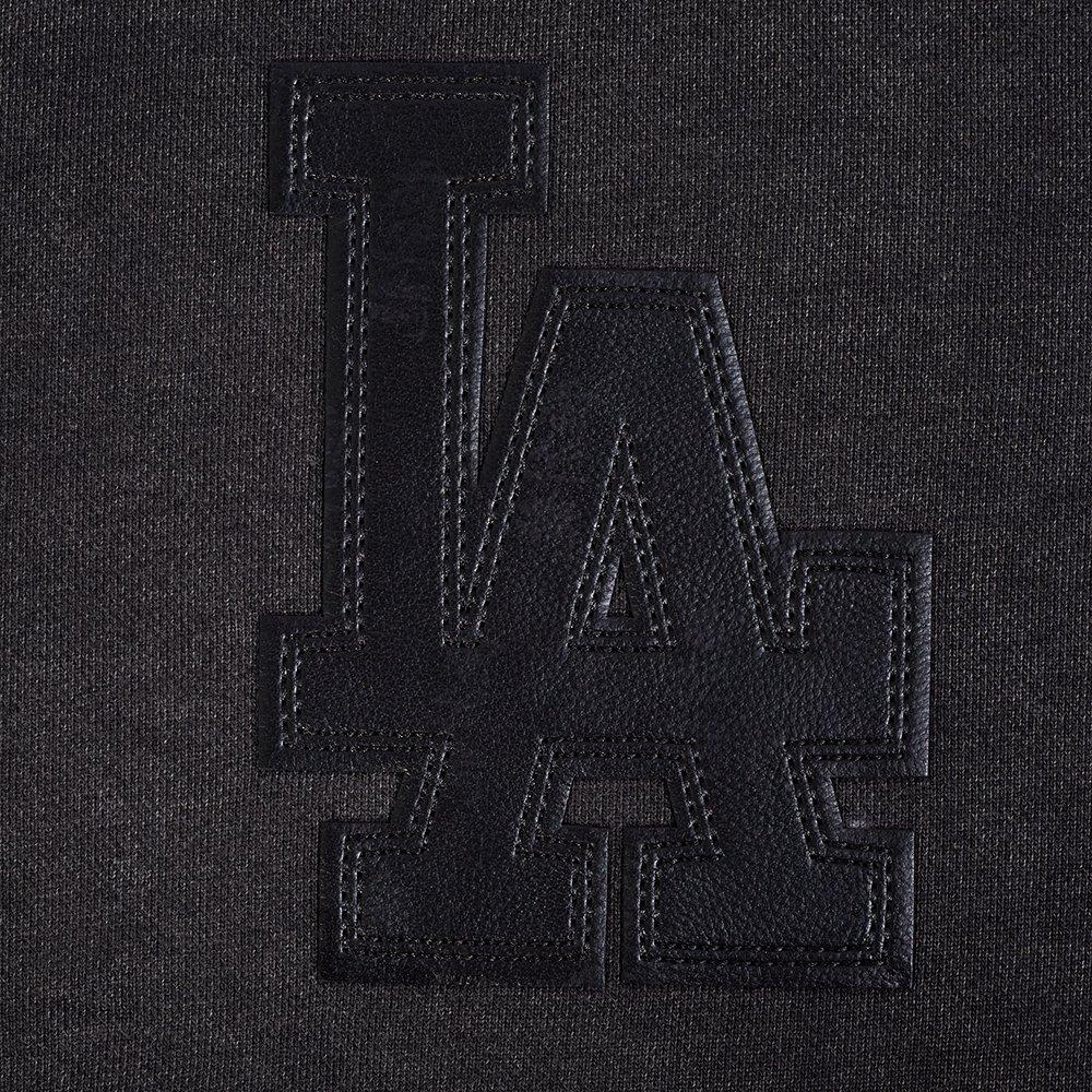 Pro Standard Men's MLB Los Angeles Dodgers Washed Vanguard Enzyme Washed DS PO Hoodie - Washed Black - WASHED BLACK